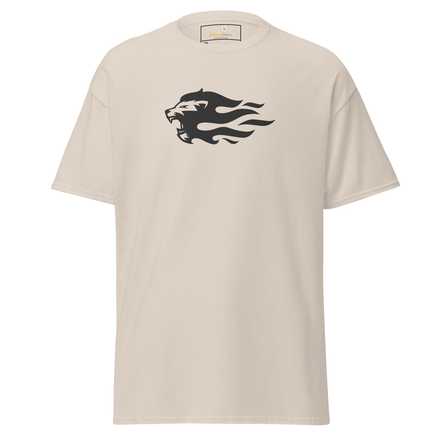 Klassiek heren t-shirt - WILDLIFE LION HEAD FLAME - GROOT