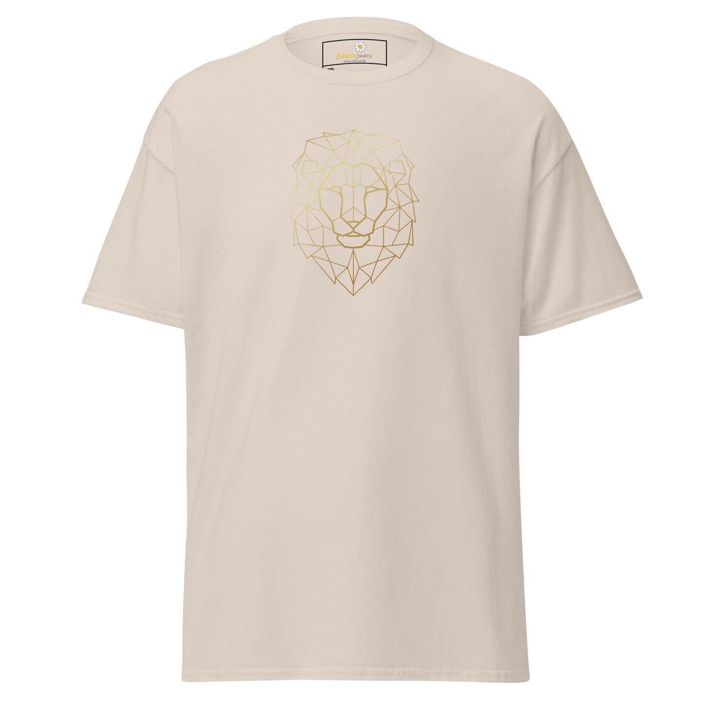 Klassiek heren t-shirt - WILDLIFE LION HEAD LINES - GROOT