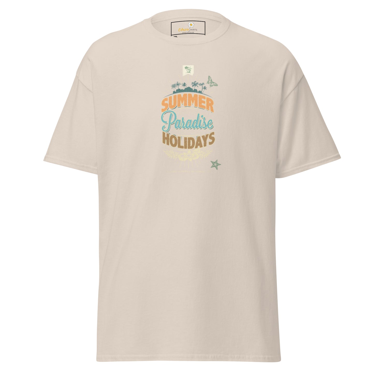 Heren klassiek t-shirt - SUMMER PARADISE - GROOT