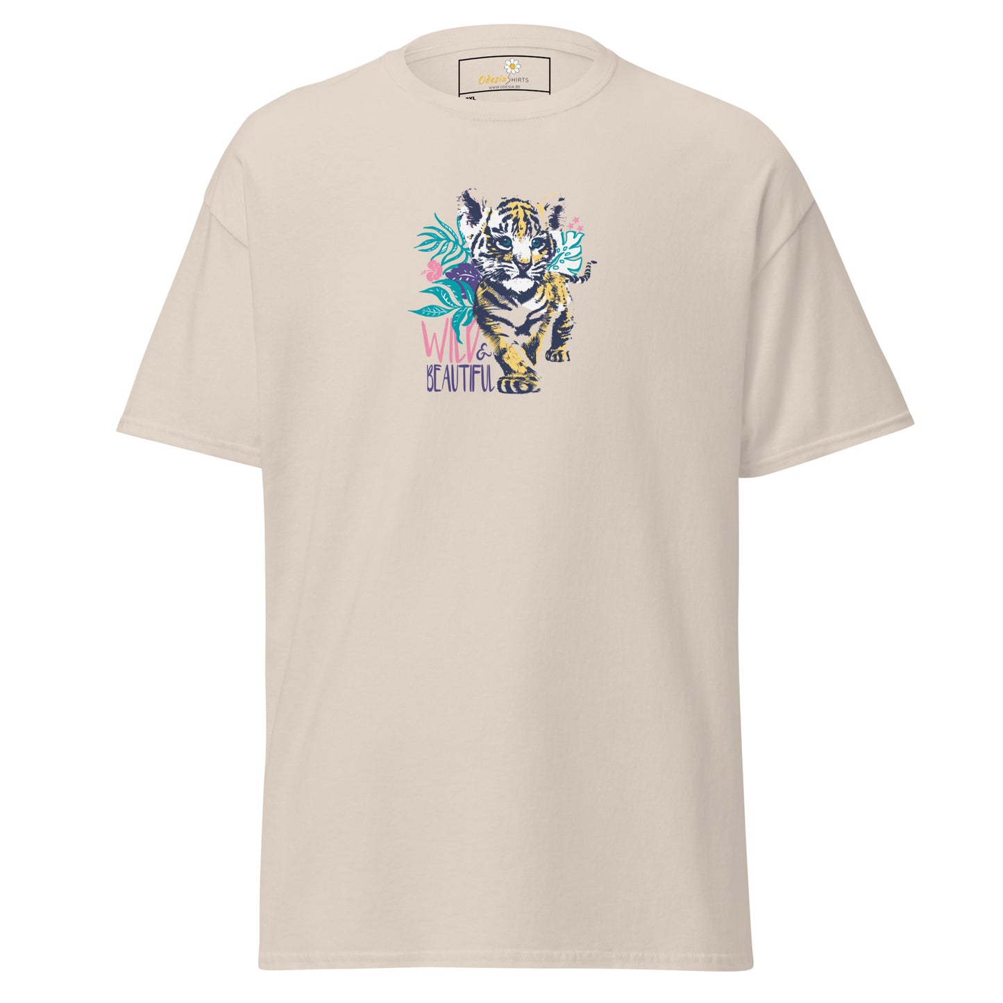 Heren klassiek t-shirt - WILDLIFE AND BEAUTIFUL - GROOT