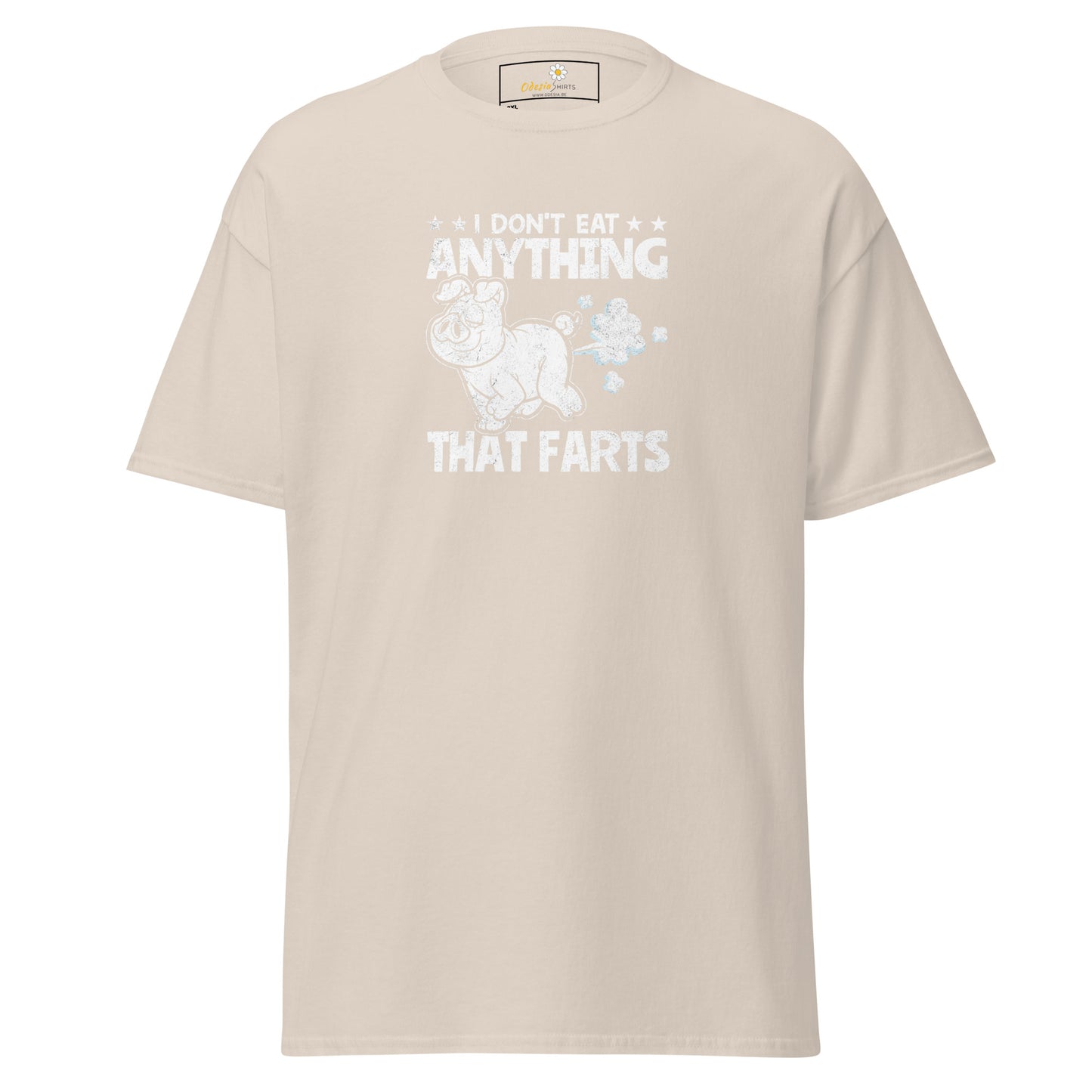 Unisex classic t-shirt - VEGAN FUN I DONT EAT ANYTHING THAT FART - BIG