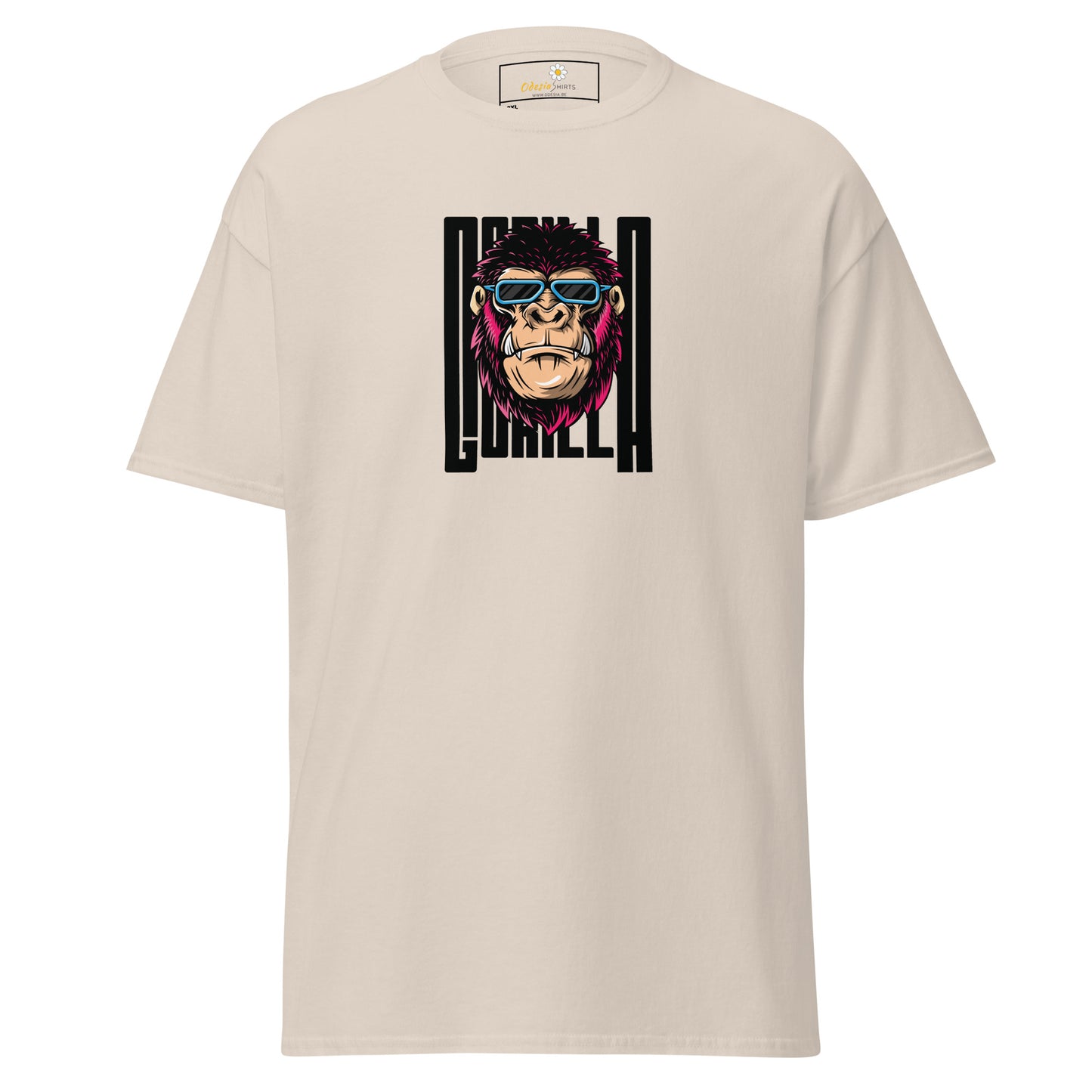 Klassiek heren t-shirt - WILDLIFE GORILLA FUN - GROOT