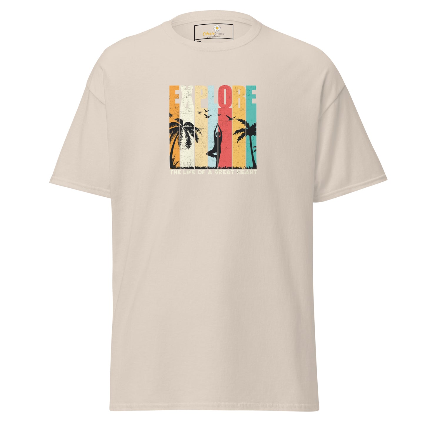 Unisex classic t-shirt - ADVENTURE EXPLORE GREAT HEART - BIG