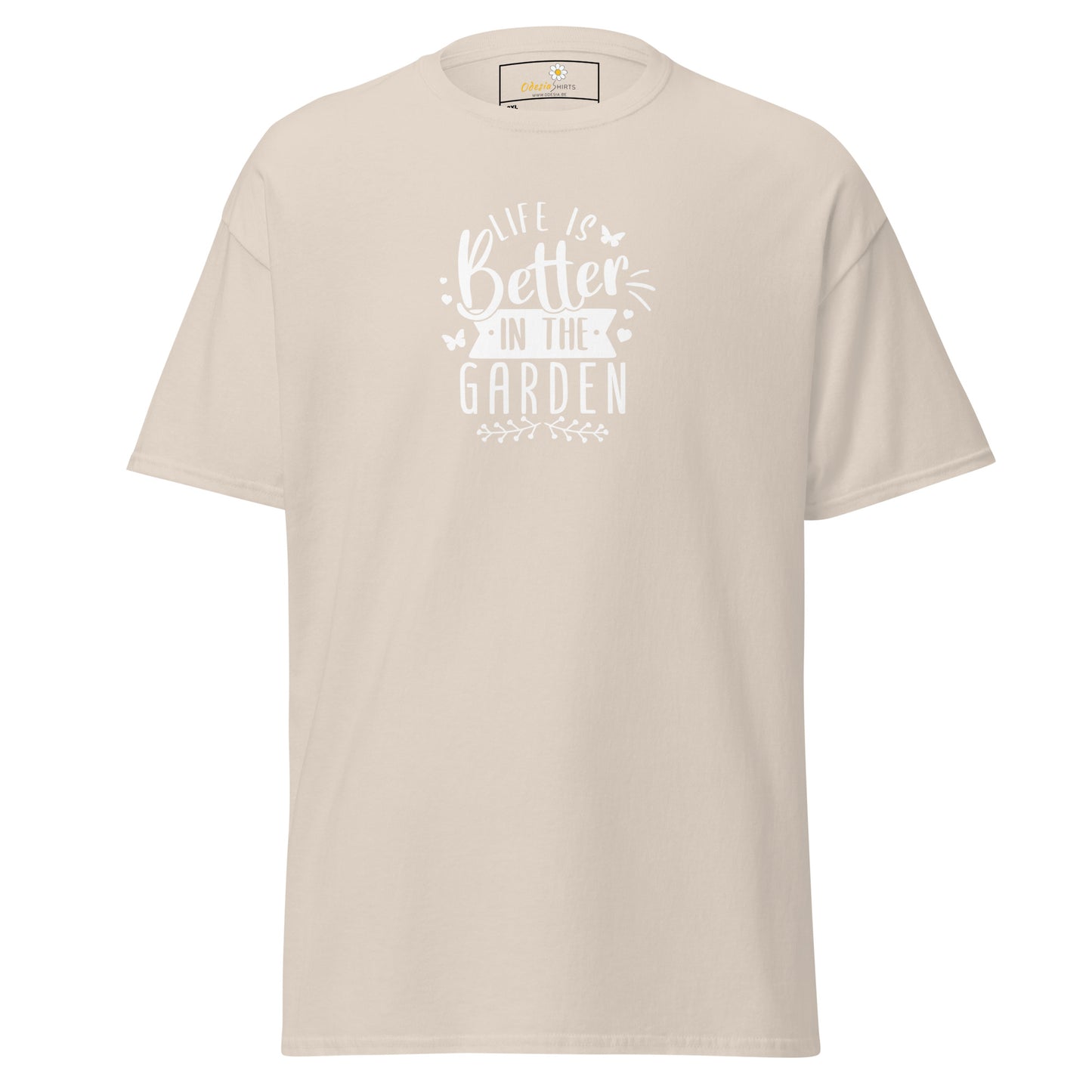 Unisex classic t-shirt - ECOLOGY TEXT LIFE IS BETTER GARDEN - BIG