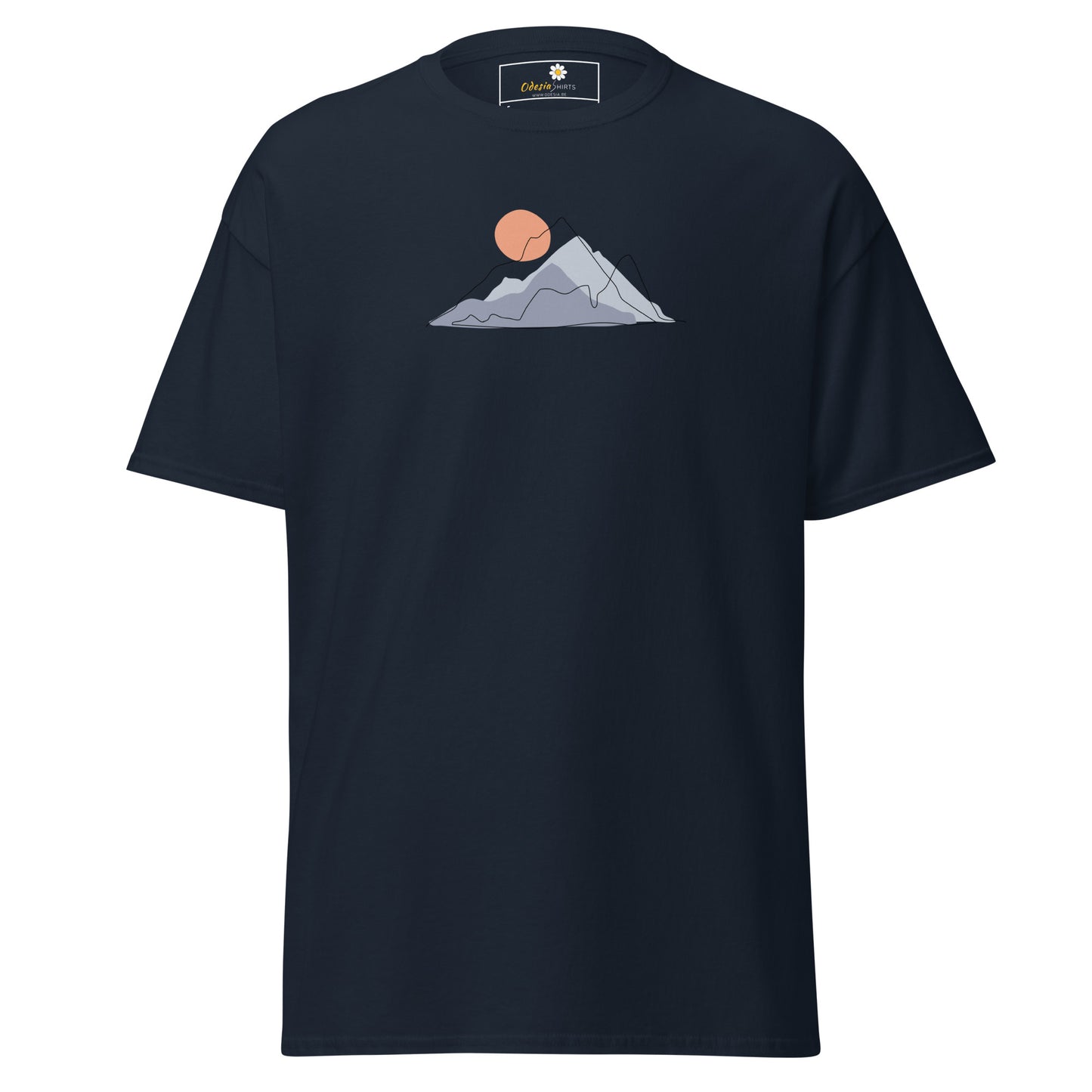 T-shirt classique pour homme - NATURE MOUNTAIN SUN - RÉGULIER