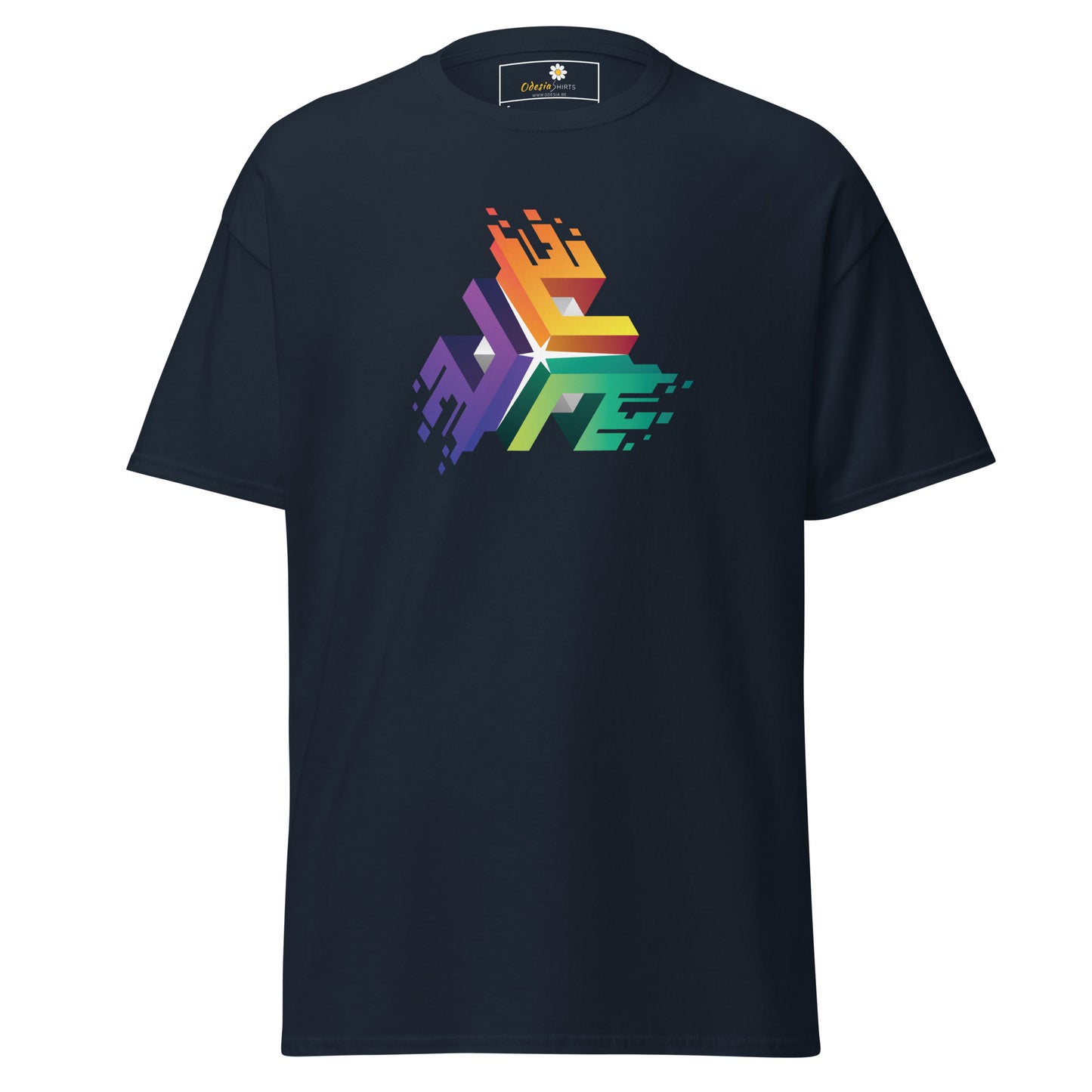 T-shirt classique unisexe - CUBES DE COULEURS ABSTRAITS - RÉGULIER