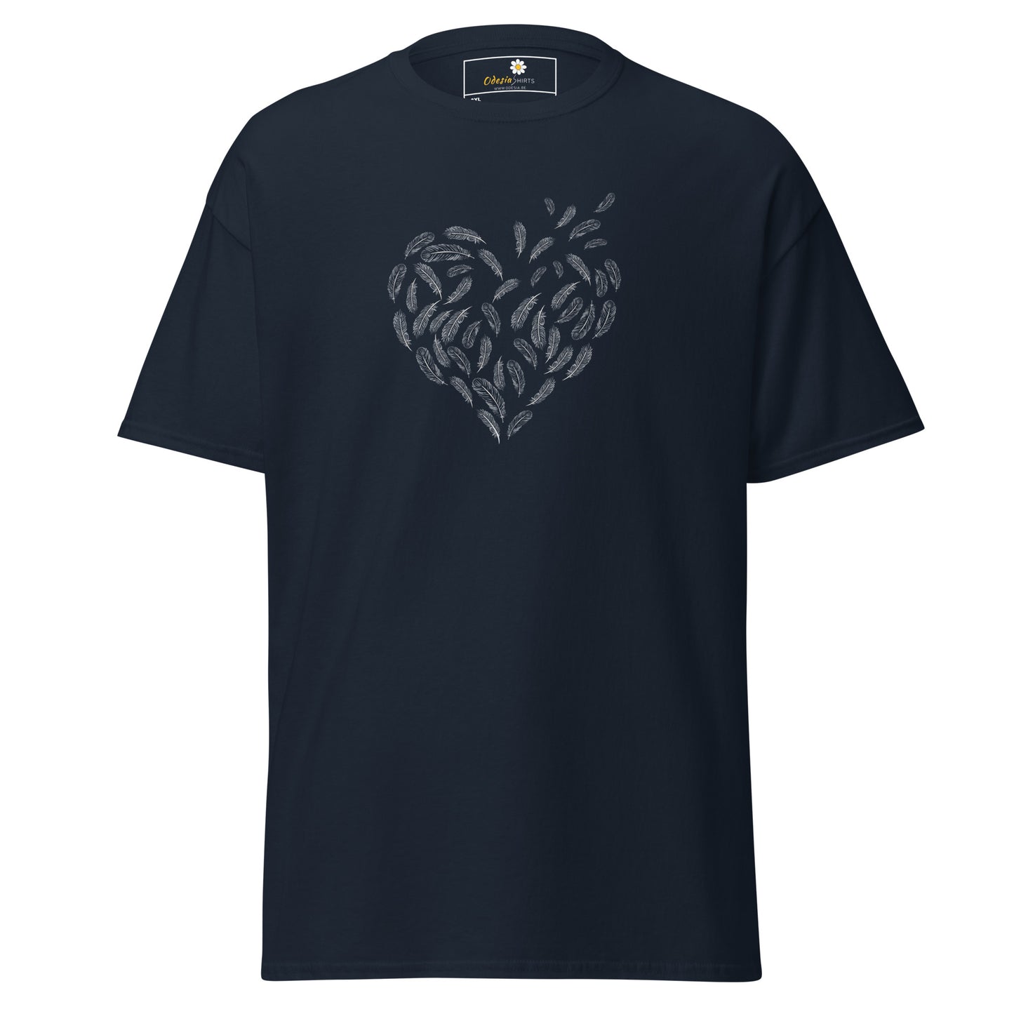 Unisex classic t-shirt - ABSTRACT HEART FEATHER - BIG