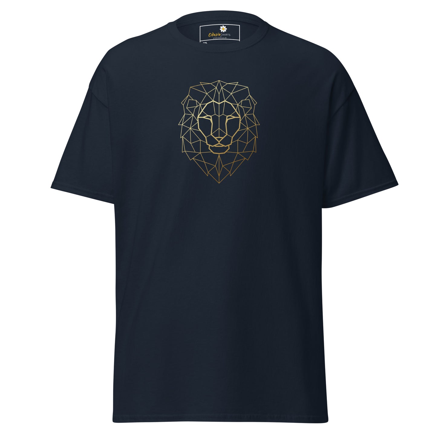 Klassiek heren t-shirt - WILDLIFE LION HEAD LINES - GROOT