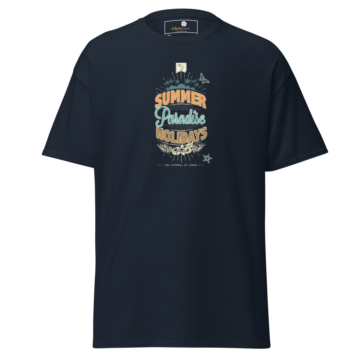 Heren klassiek t-shirt - SUMMER PARADISE - GROOT