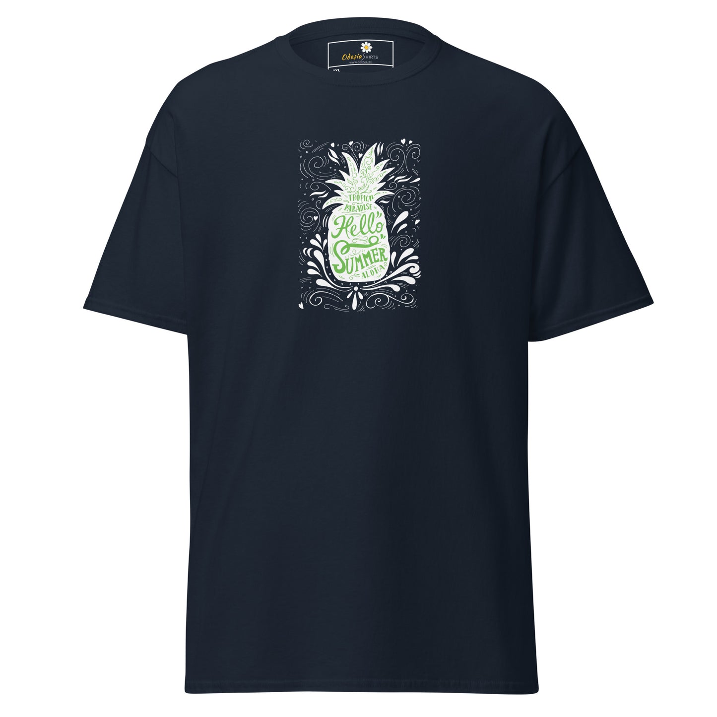 Heren klassiek t-shirt - SUMMER PINEAPPLE - GROOT