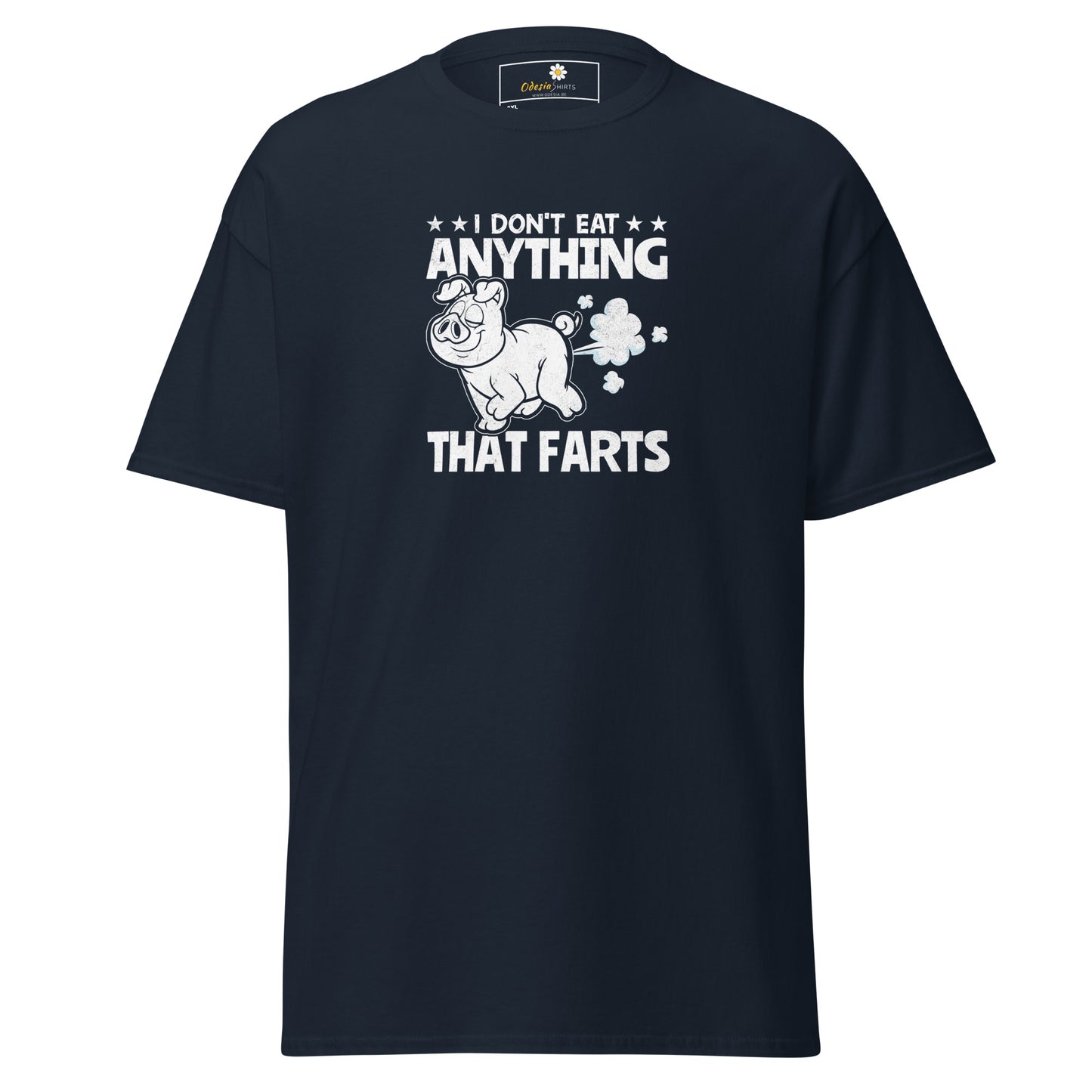 Unisex classic t-shirt - VEGAN FUN I DONT EAT ANYTHING THAT FART - BIG