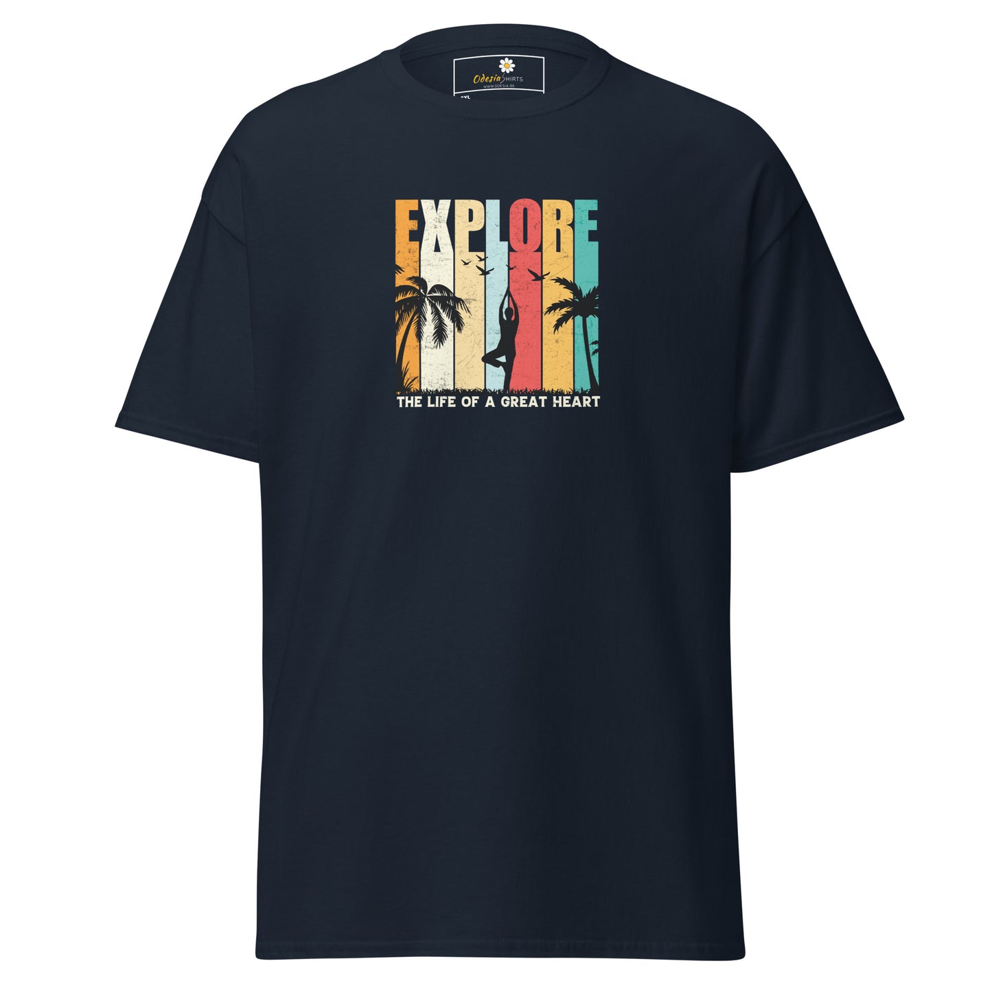 Unisex classic t-shirt - ADVENTURE EXPLORE GREAT HEART - BIG