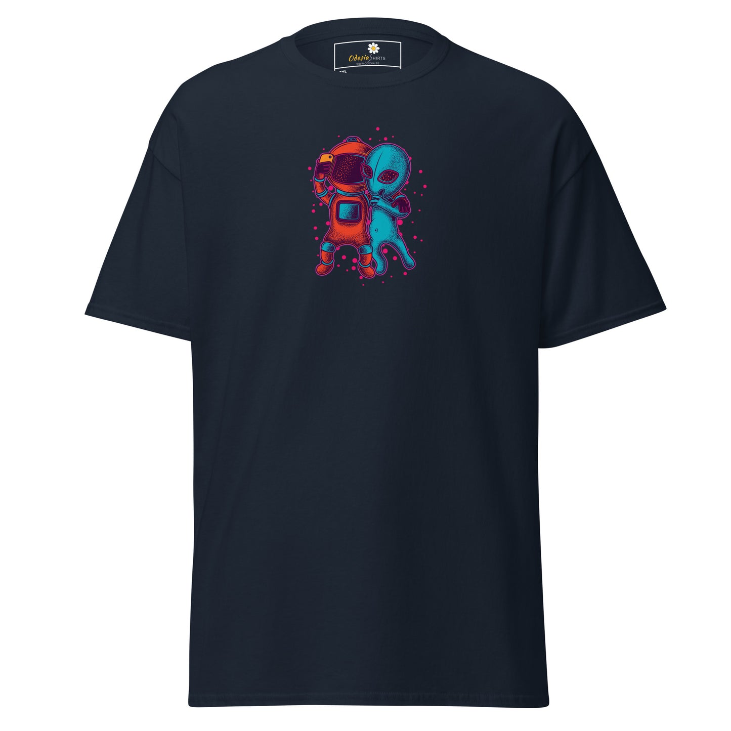 Unisex classic t-shirt - ASTRONAUT ALIEN SELFIE - BIG