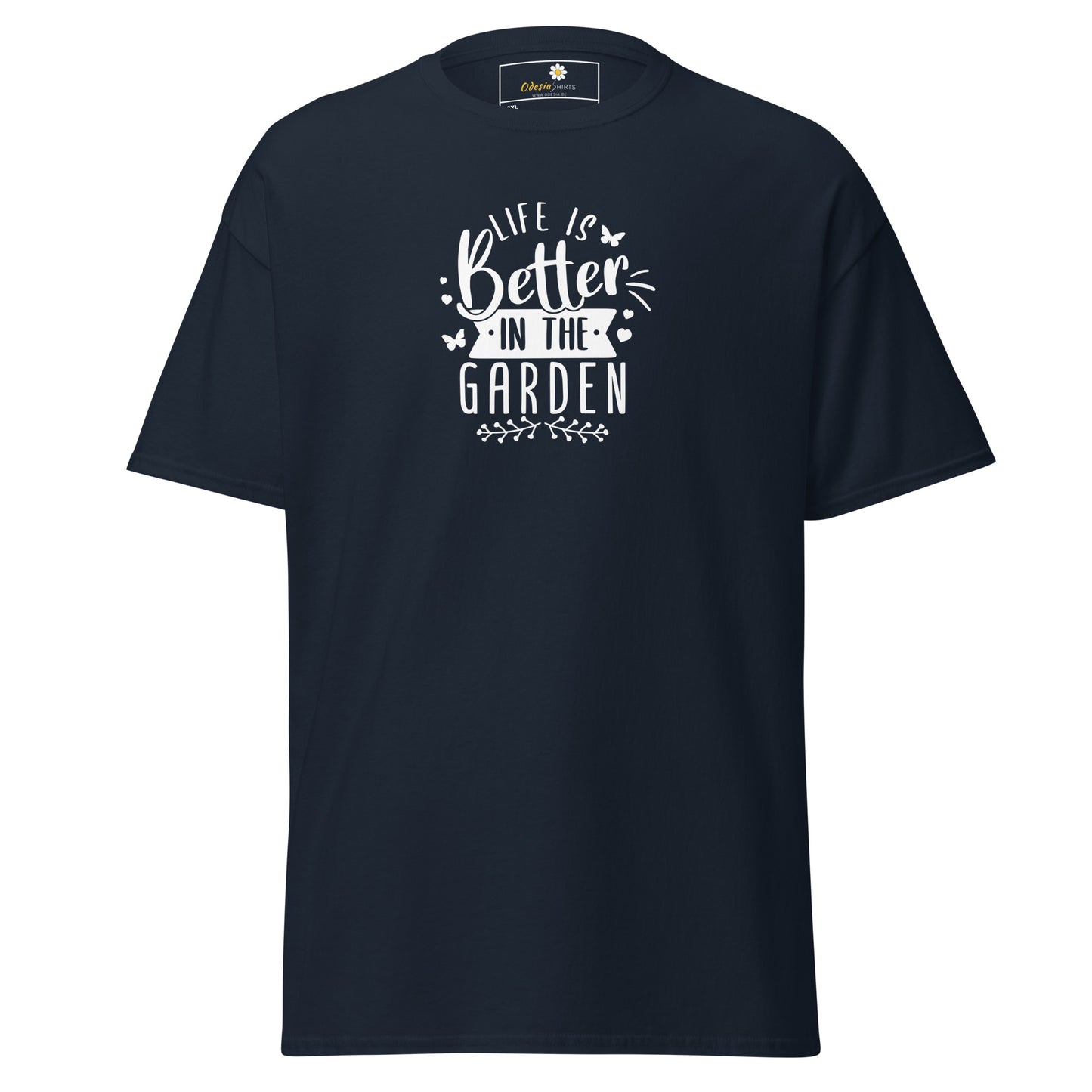 Unisex classic t-shirt - ECOLOGY TEXT LIFE IS BETTER GARDEN - BIG