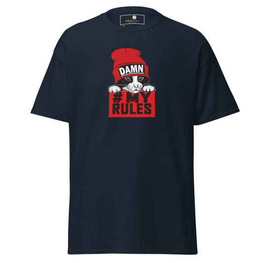 T-shirt classique unisexe - ANIMAUX AMUSANTS CHAT MES RÈGLES - GRAND