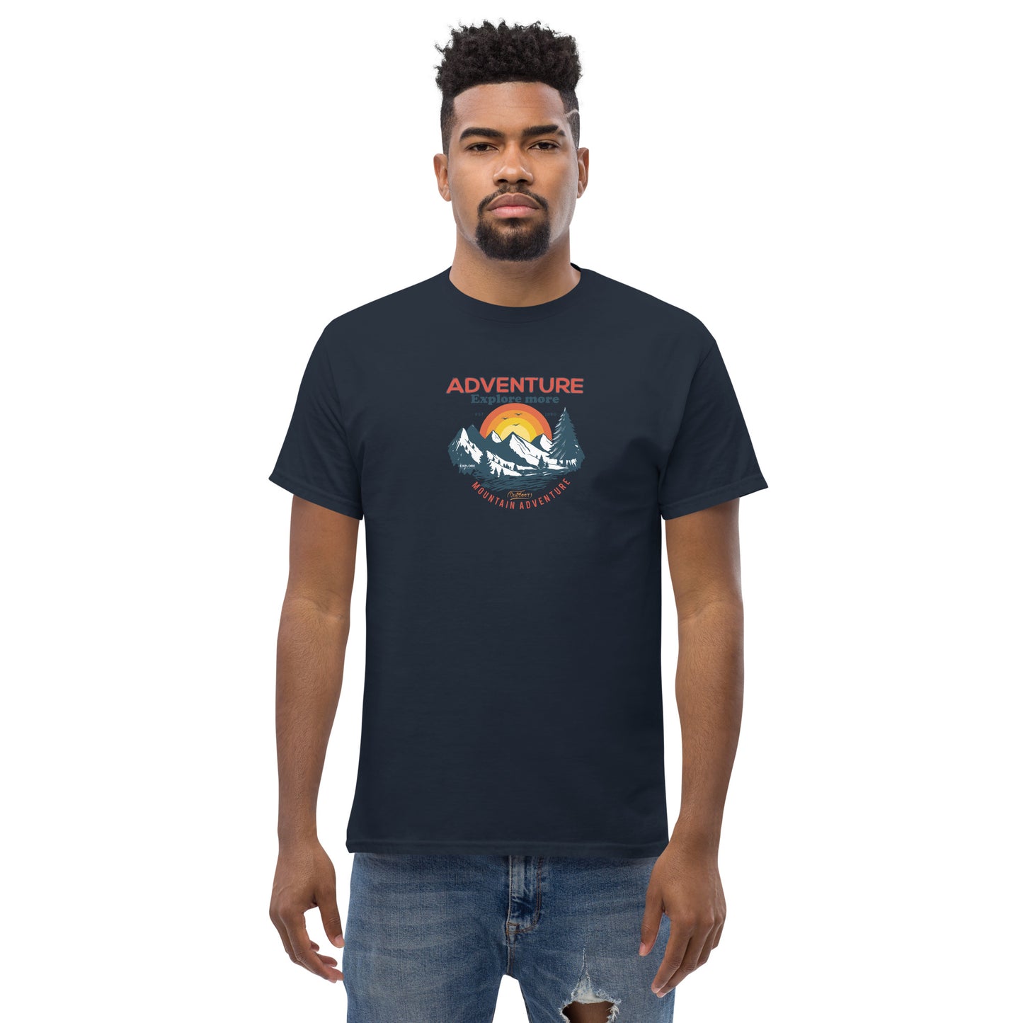 Unisex classic t-shirt - ADVENTURE EXPLORE MORE - BIG