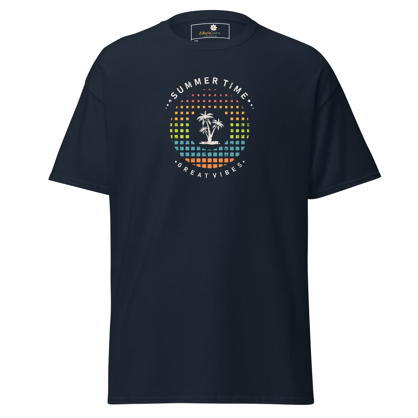 Klassiek T-shirt voor heren - SUMMER GREAT VIBES - GROOT
