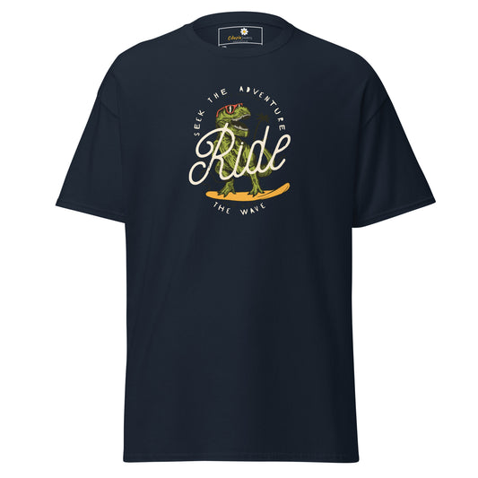 T-shirt classique pour homme - WILDLIFE DINOSAURUS RIDE WAVES - GRAND