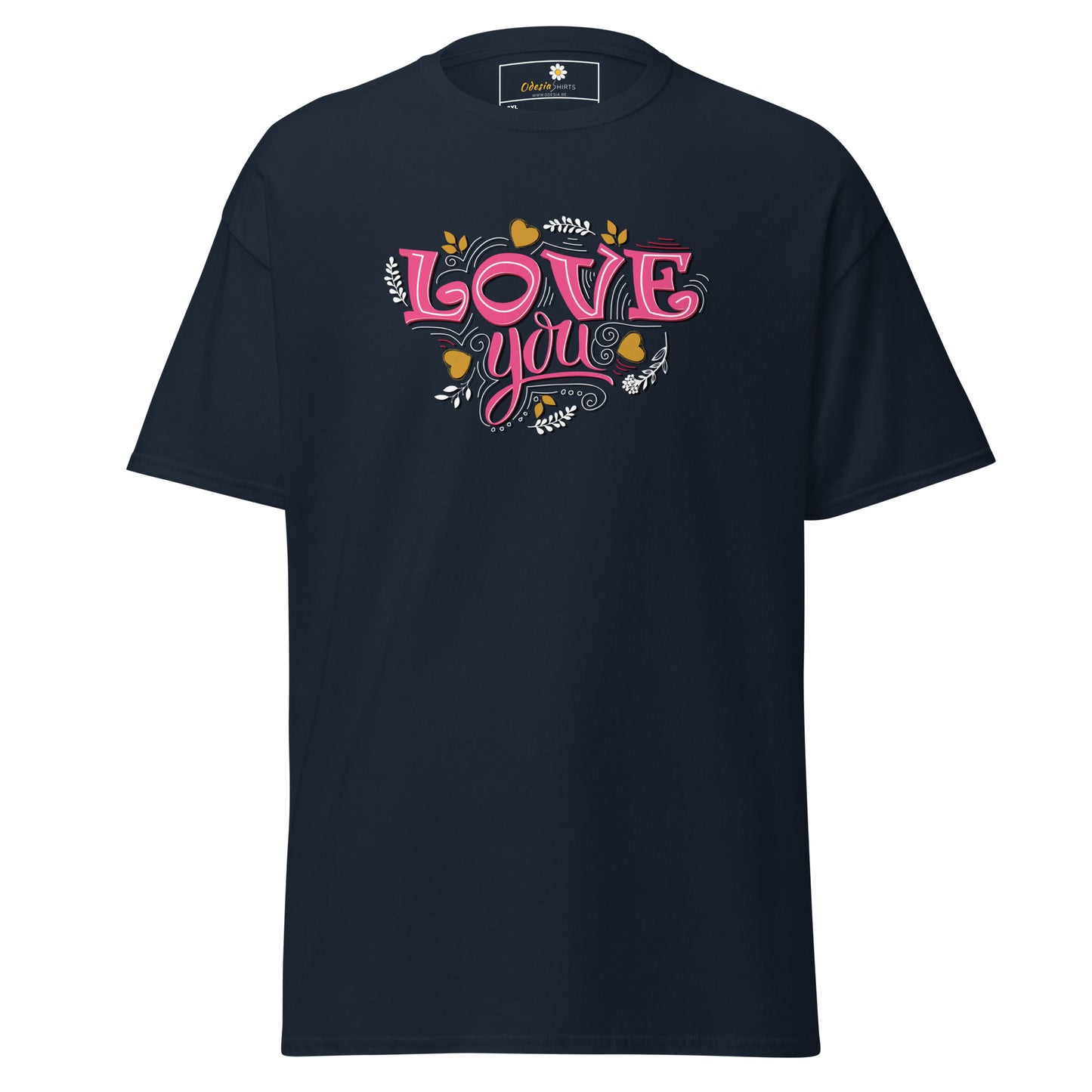 T-shirt classique pour homme - TEXT LOVE YOU - BIG