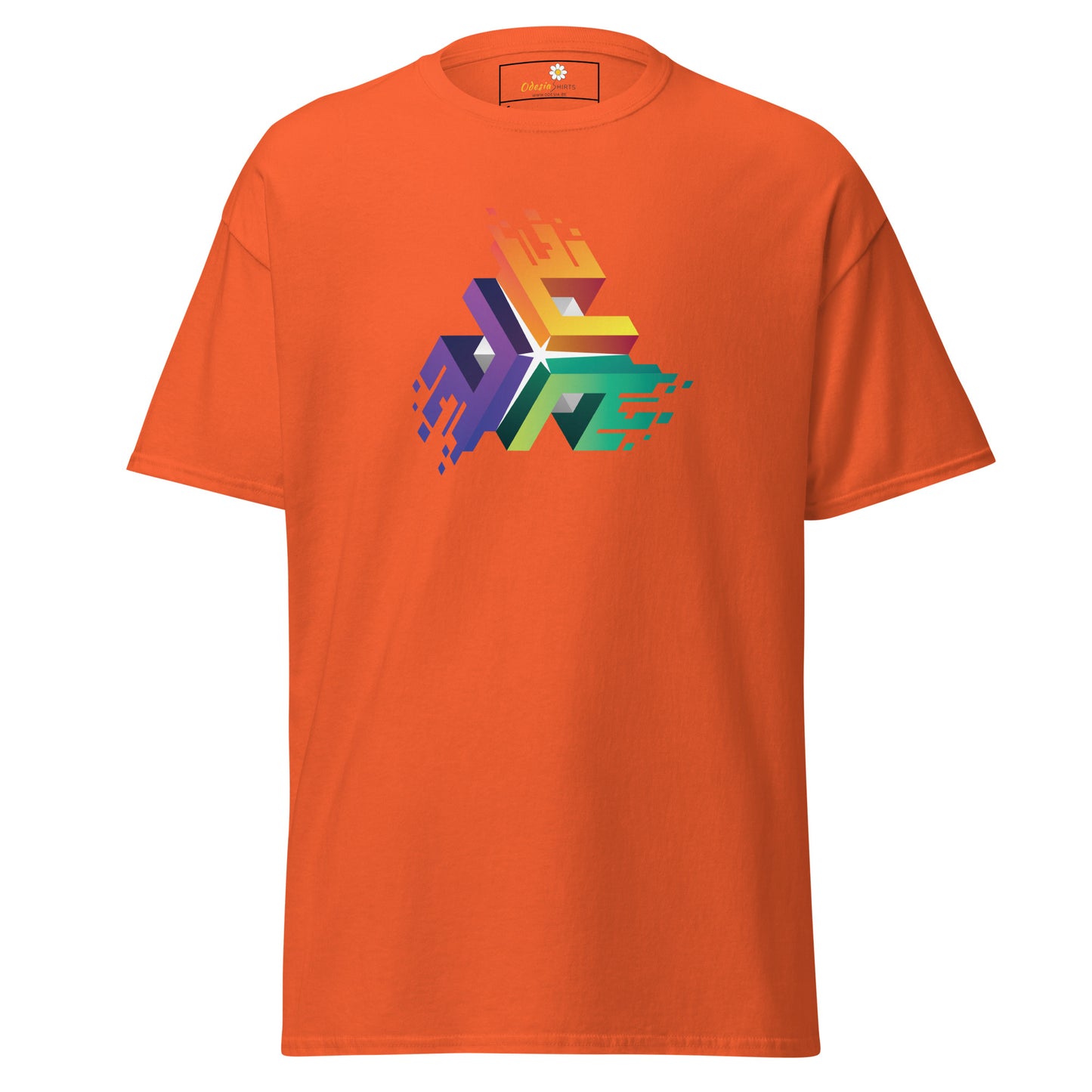 T-shirt classique unisexe - CUBES DE COULEURS ABSTRAITS - RÉGULIER