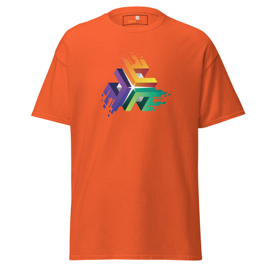 T-shirt classique unisexe - CUBES DE COULEURS ABSTRAITS - RÉGULIER