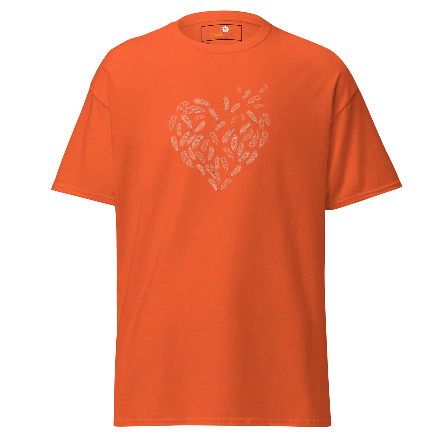 Unisex classic t-shirt - ABSTRACT HEART FEATHER - BIG