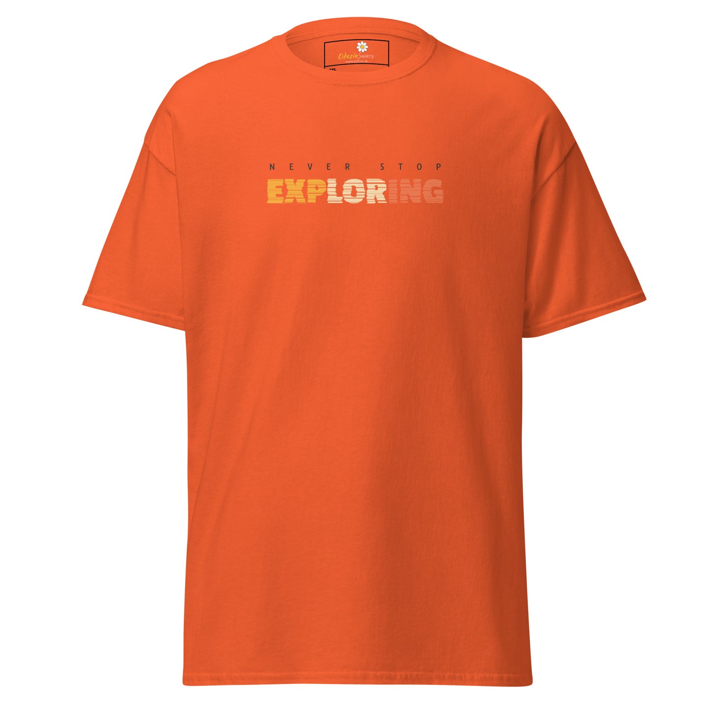Unisex classic t-shirt - ADVENTURE TEXT NEVER STOP EXPLORING - BIG