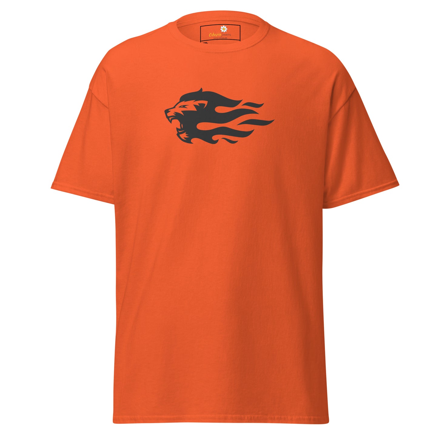 Klassiek heren t-shirt - WILDLIFE LION HEAD FLAME - GROOT