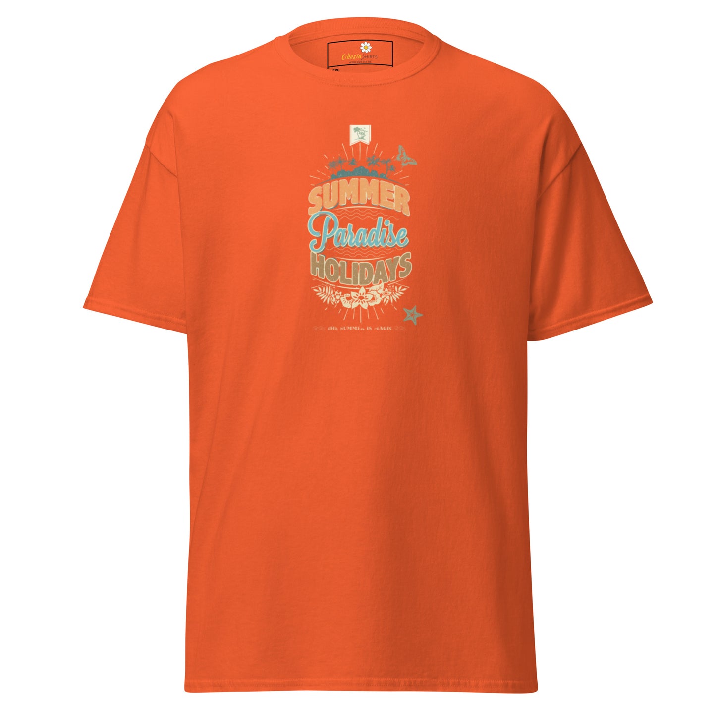 Heren klassiek t-shirt - SUMMER PARADISE - GROOT