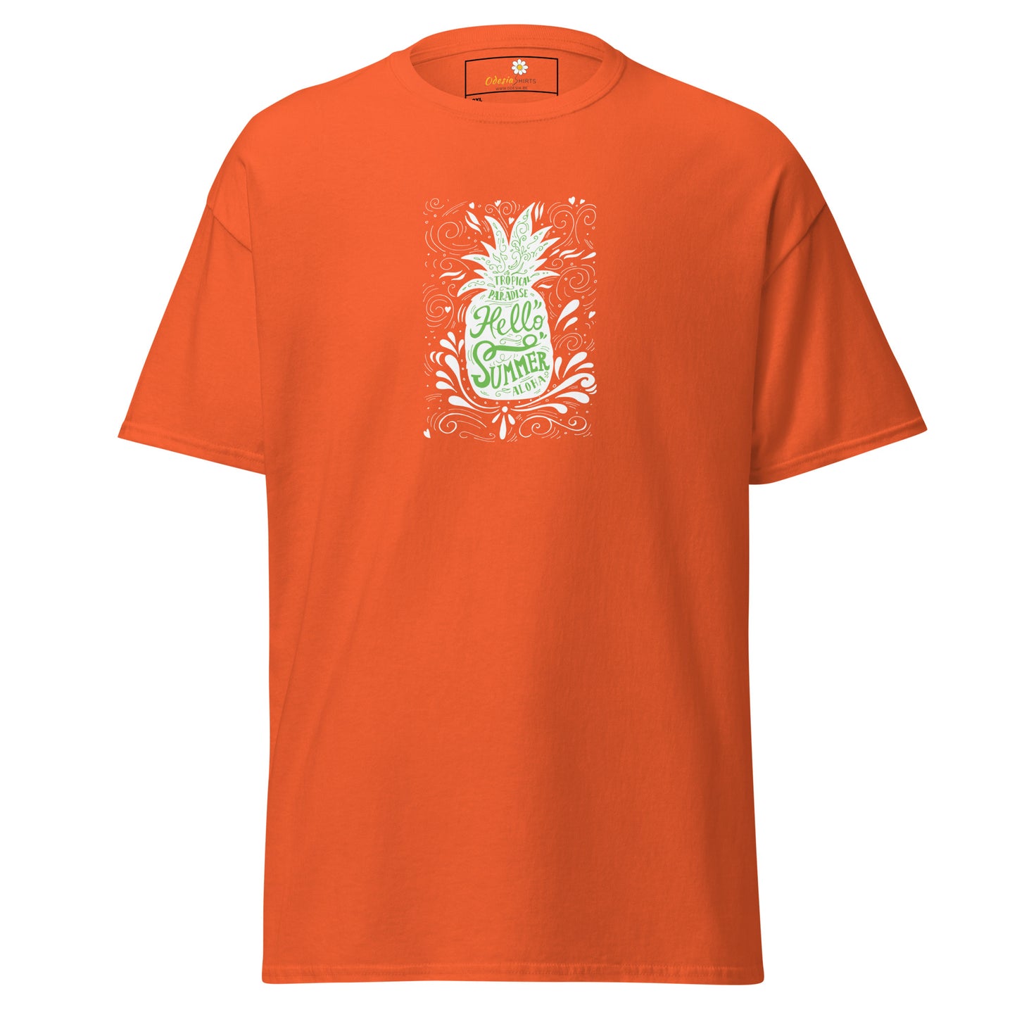 Heren klassiek t-shirt - SUMMER PINEAPPLE - GROOT