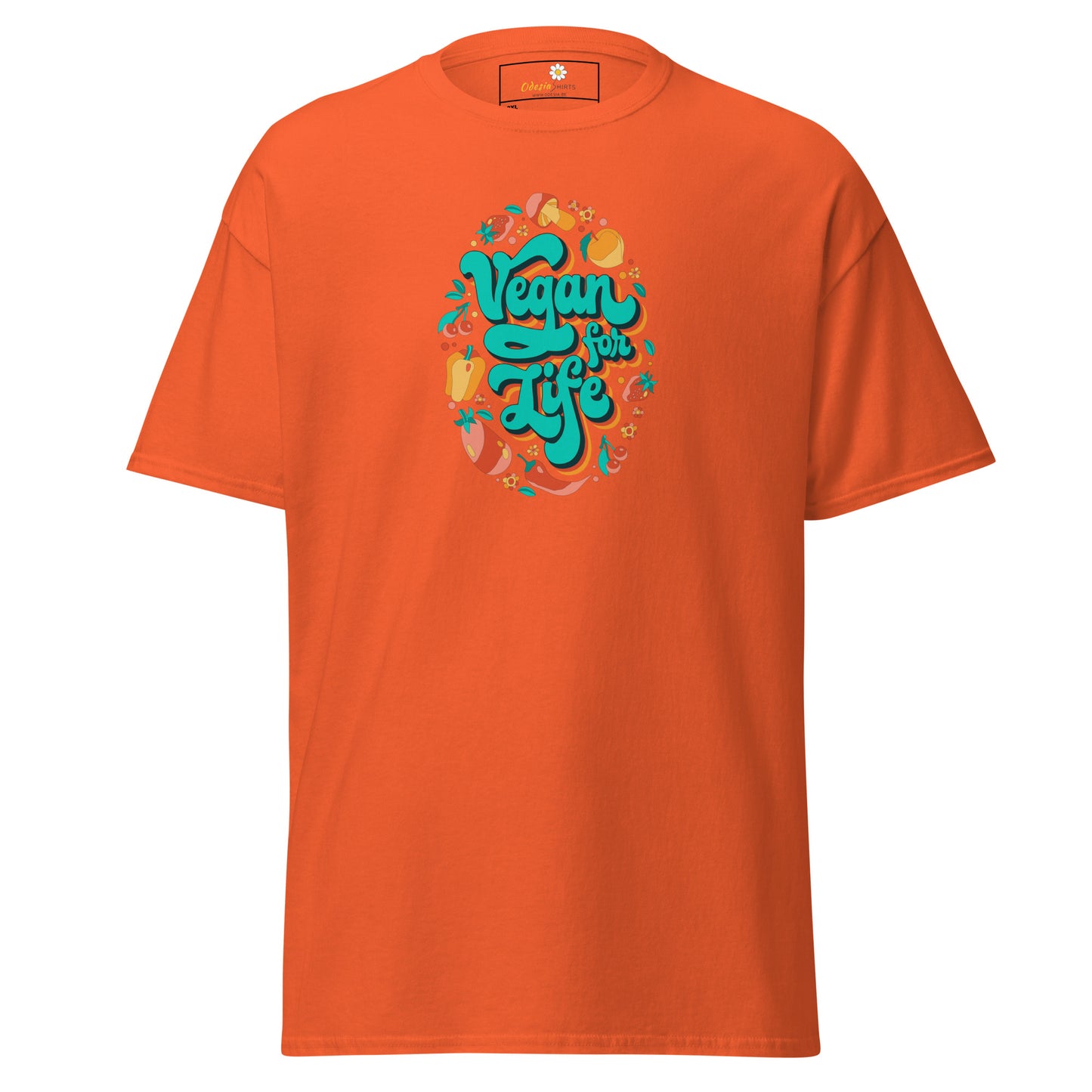 Klassiek T-shirt voor heren - VEGECOLO VEGAN FOR LIFE - GROOT