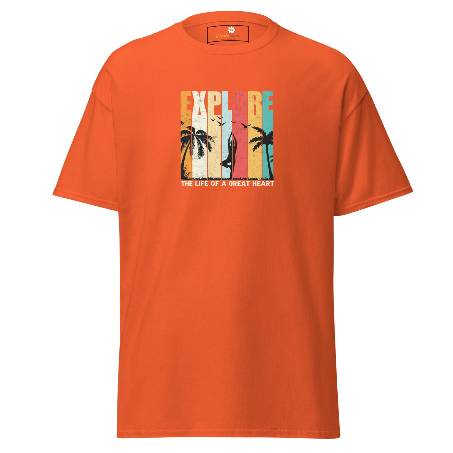 Unisex classic t-shirt - ADVENTURE EXPLORE GREAT HEART - BIG