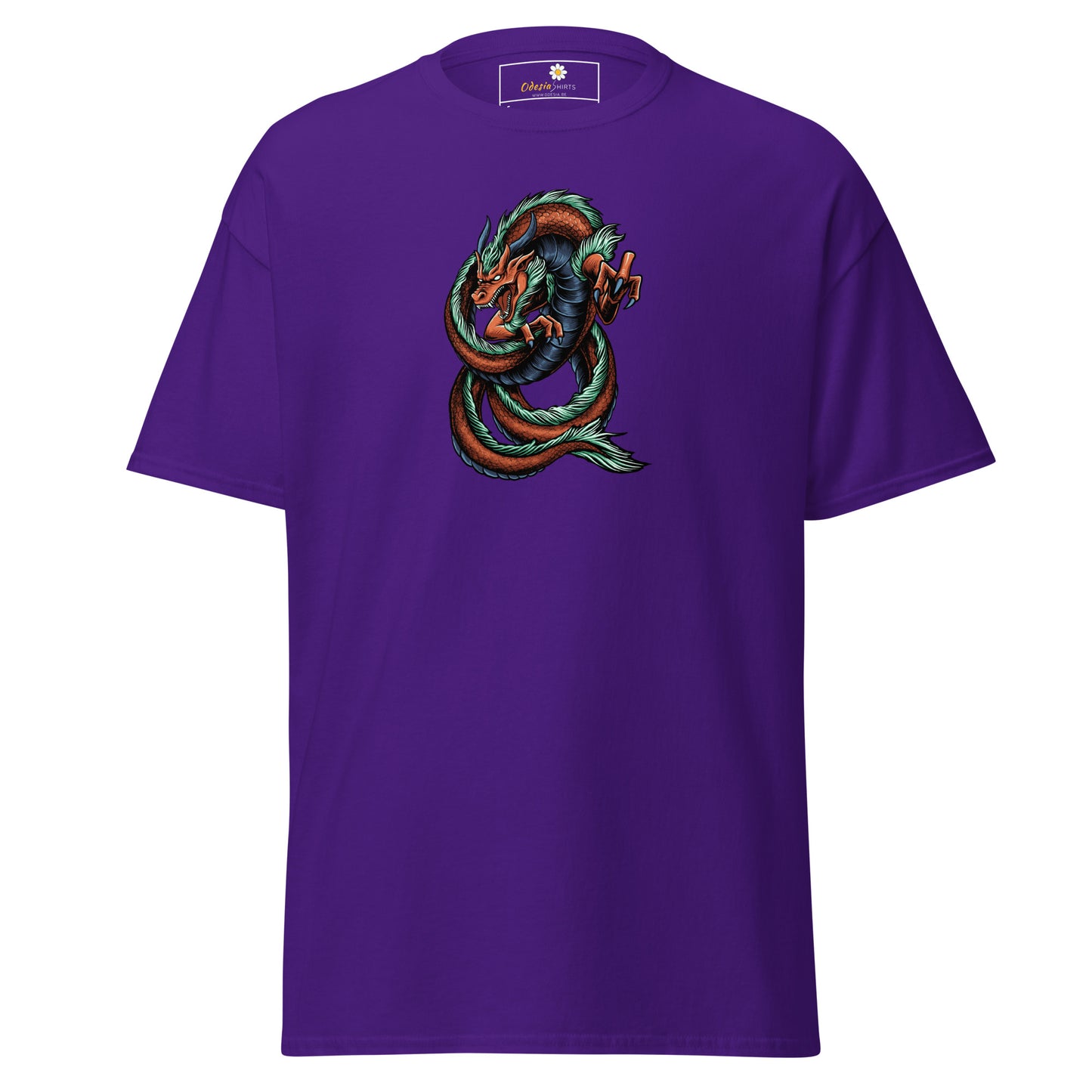 Unisex classic tee - MYSTIC RED GREEN DRAGON - REGULAR