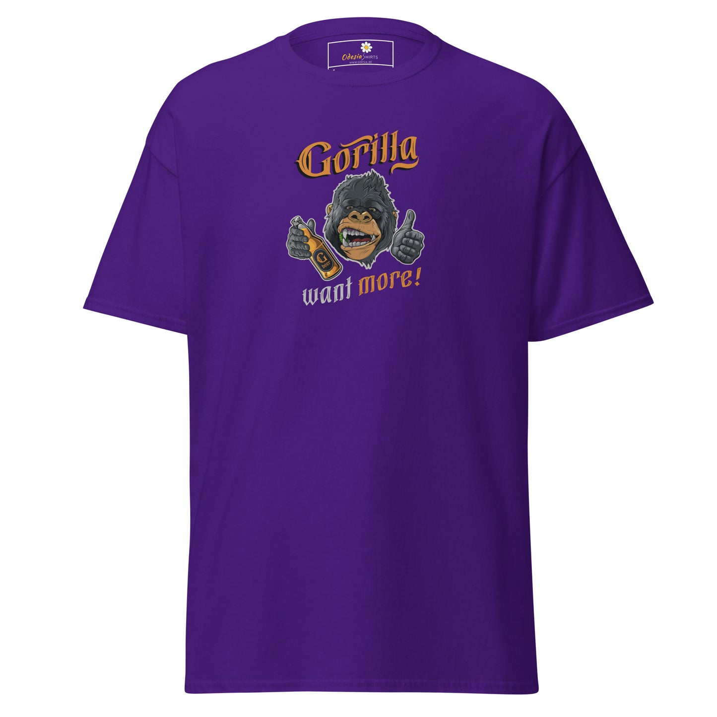 Unisex classic t-shirt - FUN WILD LIFE GORILLA WANT MORE - REGULAR