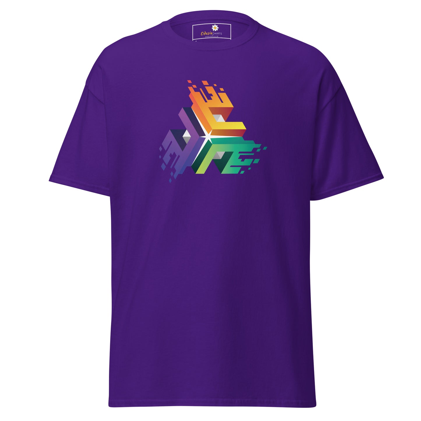 T-shirt classique unisexe - CUBES DE COULEURS ABSTRAITS - RÉGULIER
