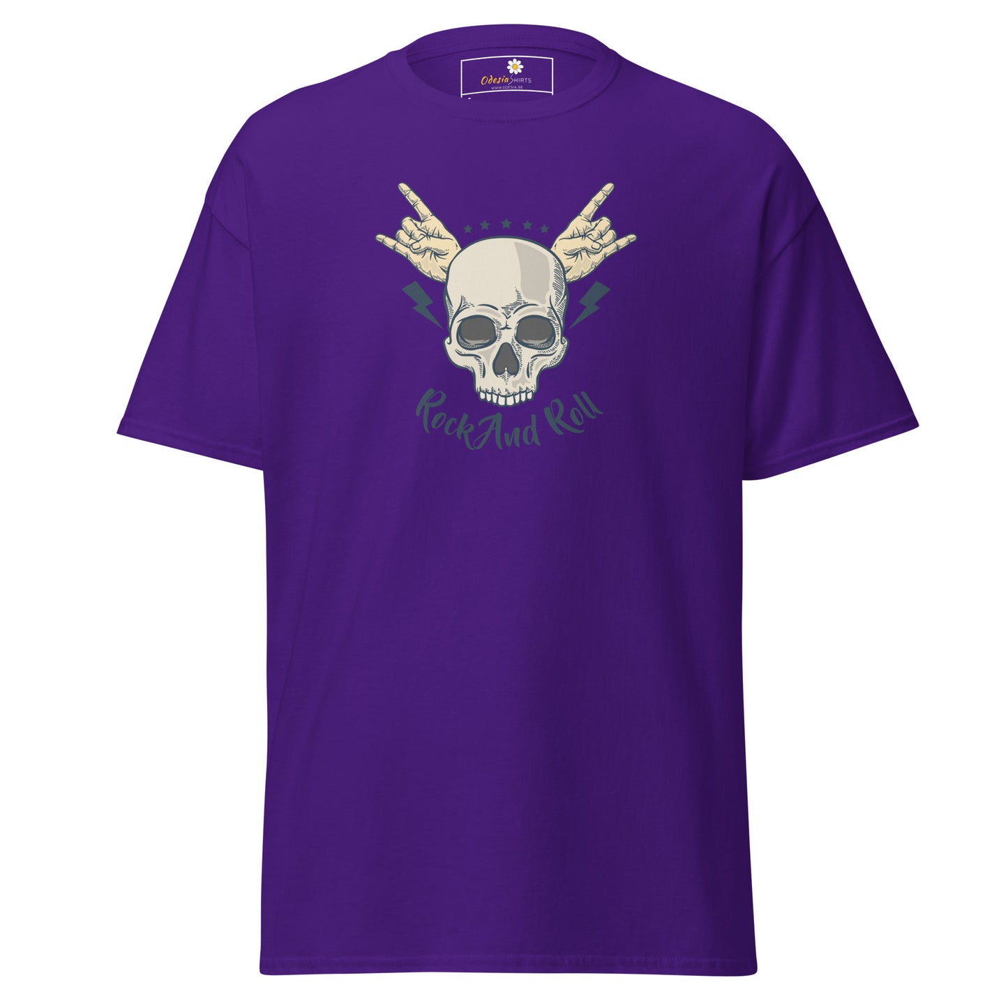 Unisex classic t-shirt - SKULL ROCK AND ROLL - REGULAR