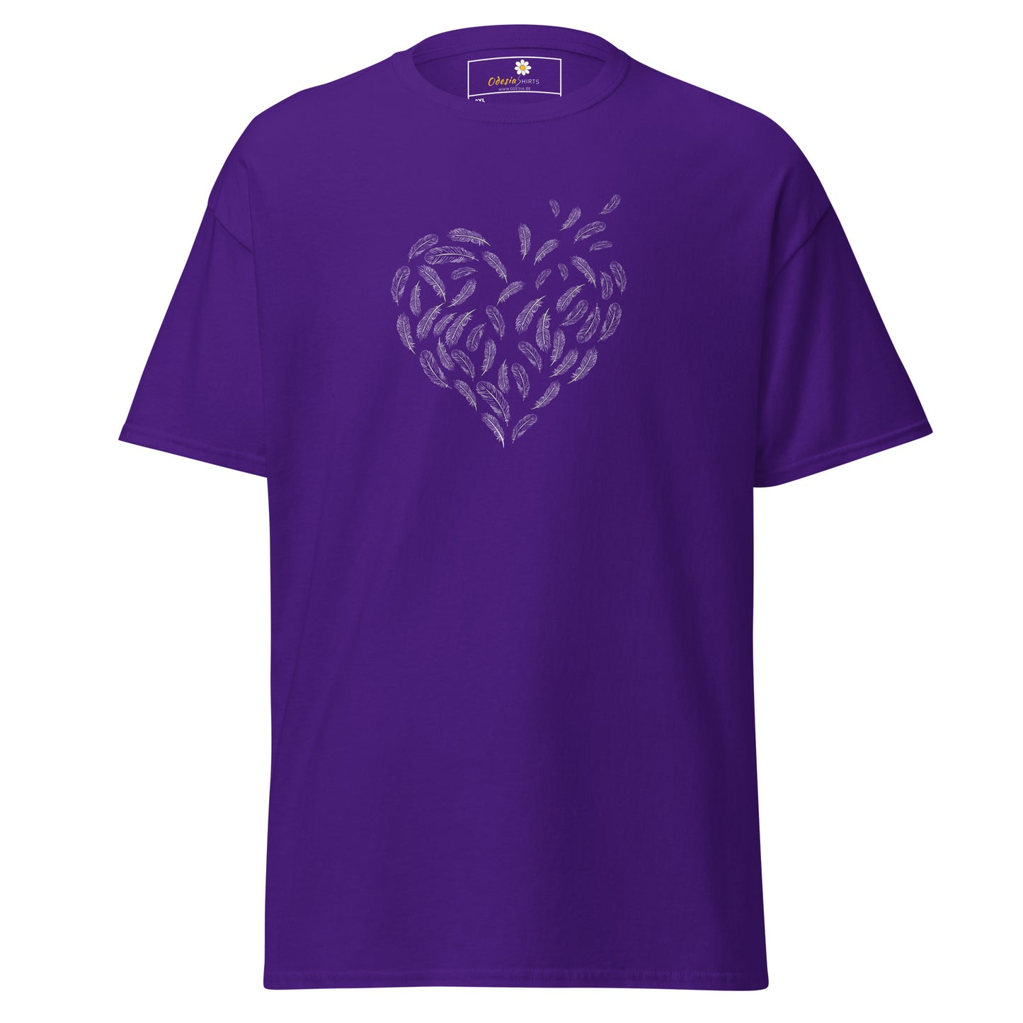 Unisex classic t-shirt - ABSTRACT HEART FEATHER - BIG