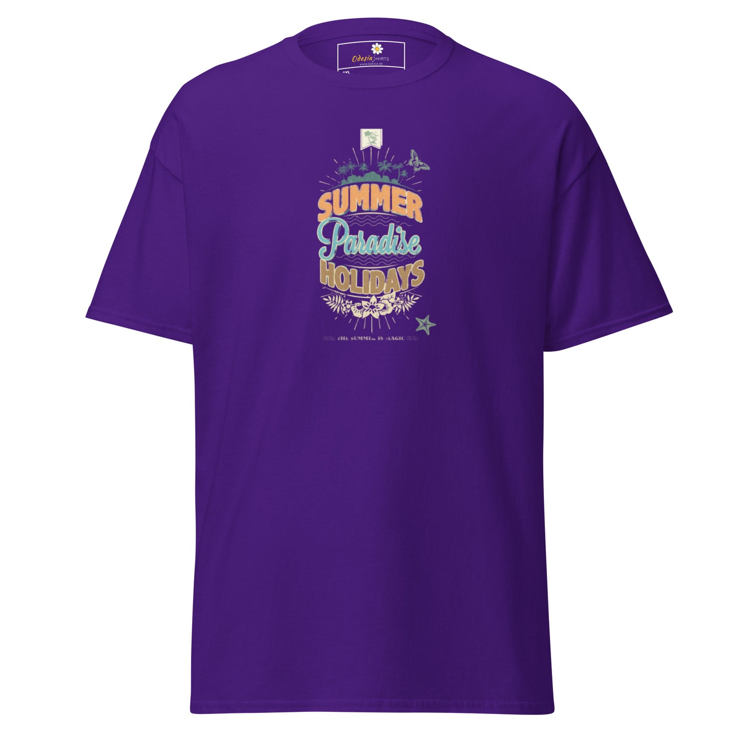 Heren klassiek t-shirt - SUMMER PARADISE - GROOT