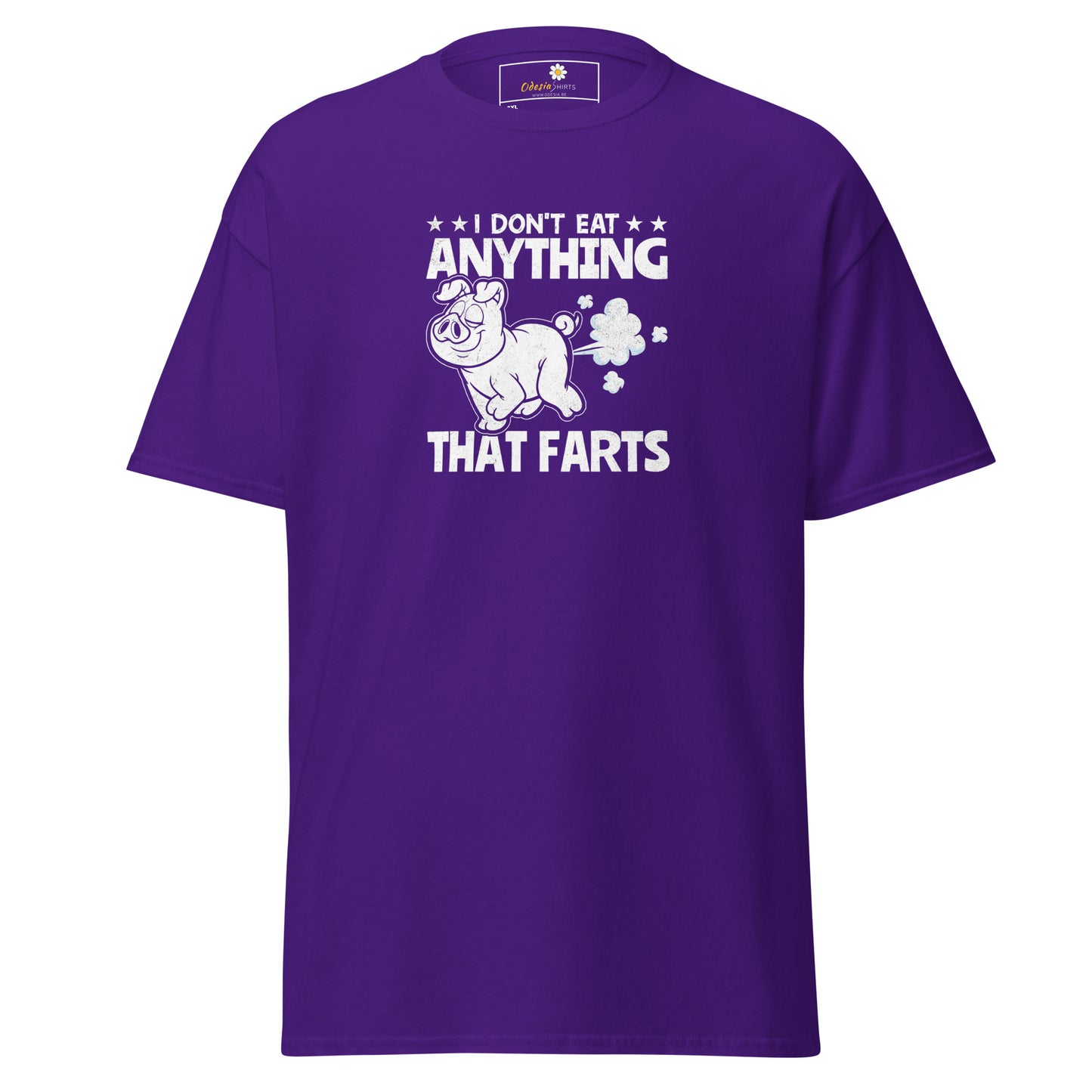 Unisex classic t-shirt - VEGAN FUN I DONT EAT ANYTHING THAT FART - BIG