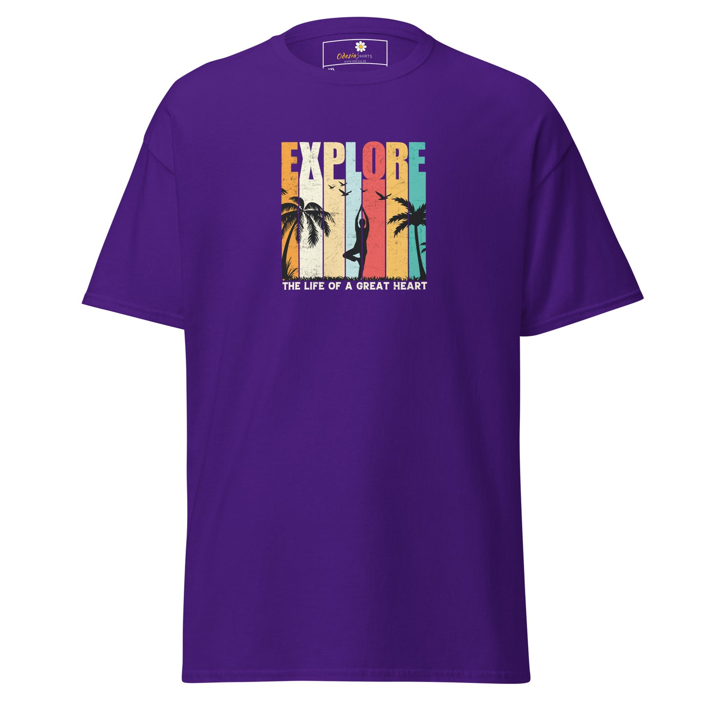 Unisex classic t-shirt - ADVENTURE EXPLORE GREAT HEART - BIG