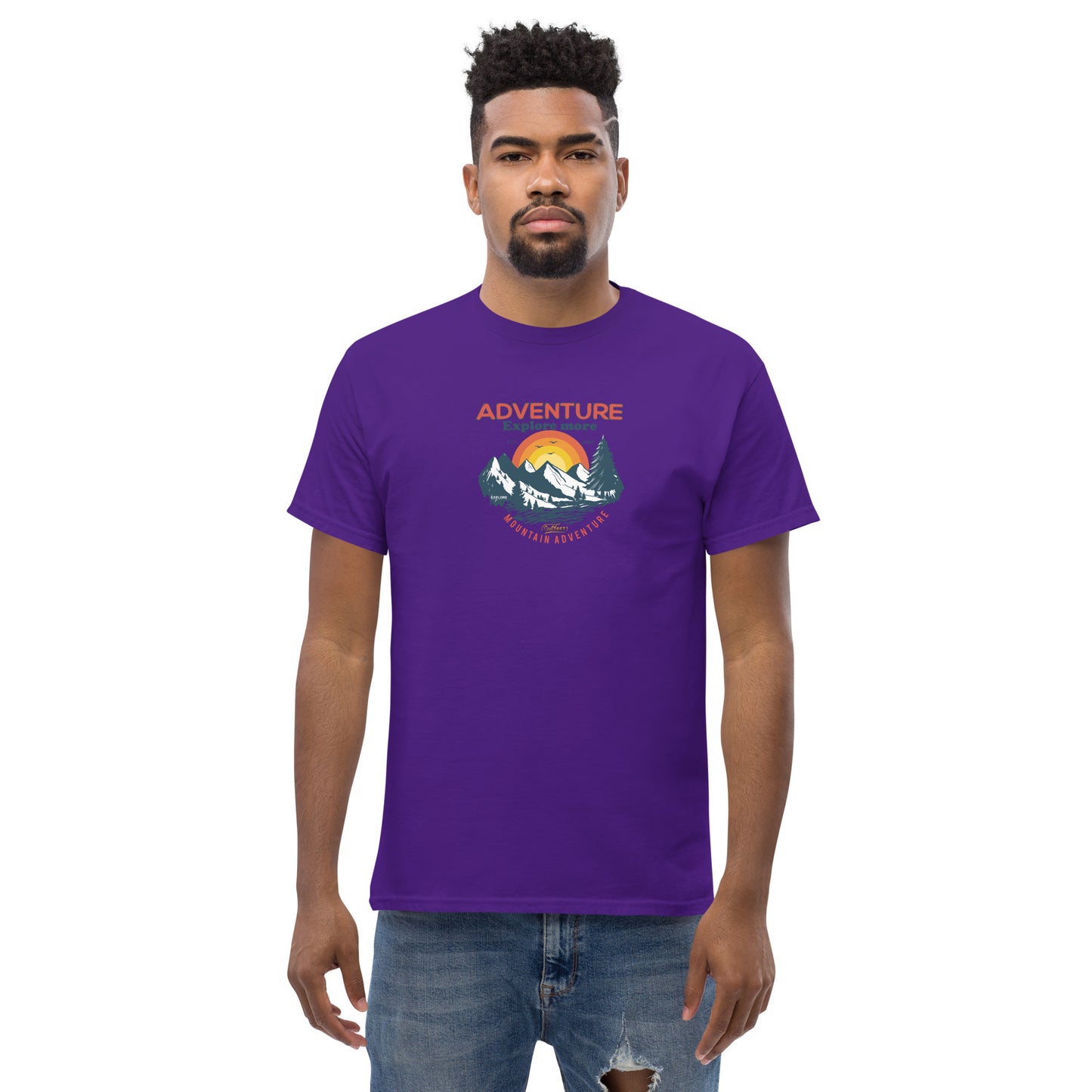 Unisex classic t-shirt - ADVENTURE EXPLORE MORE - BIG