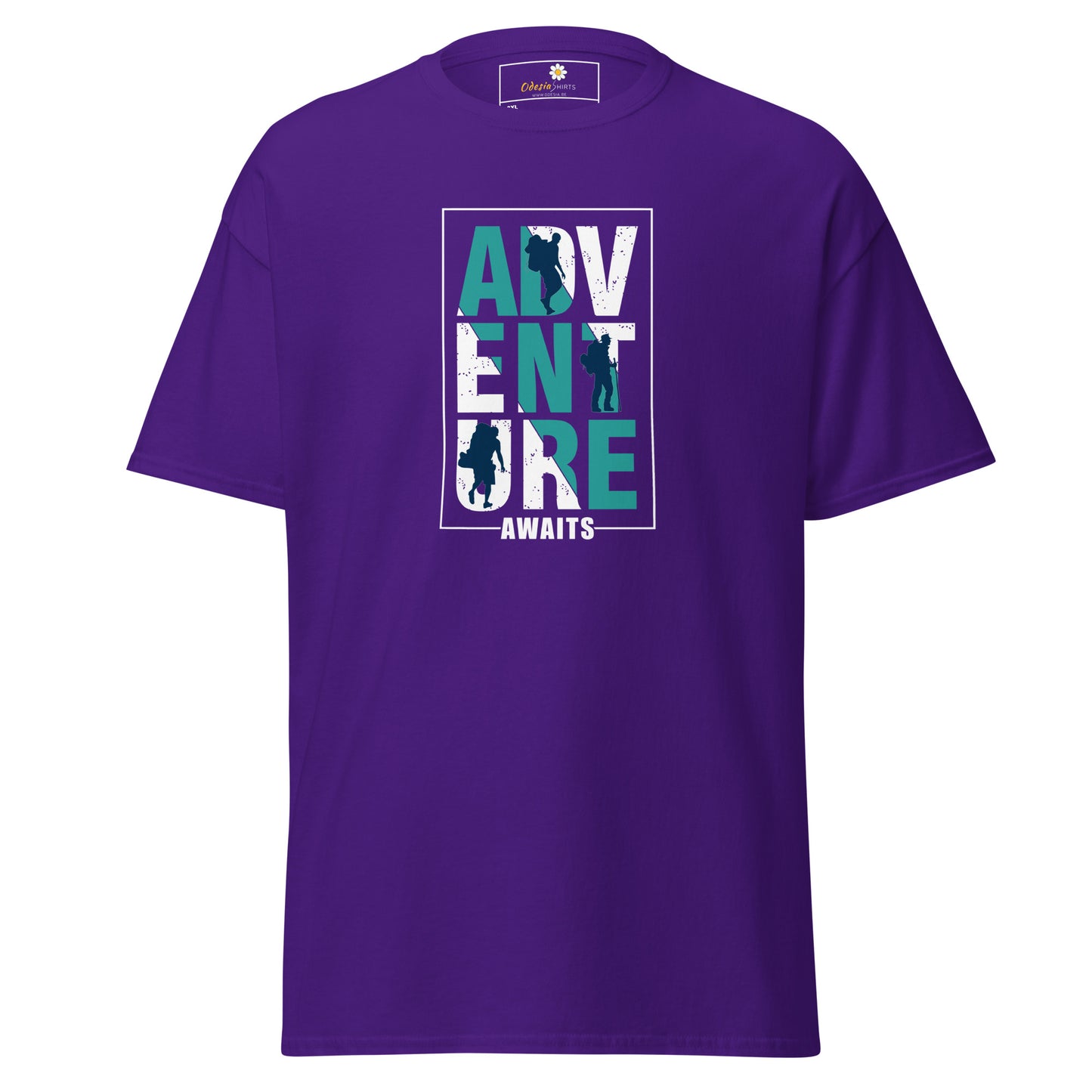 Unisex classic t-shirt - ADVENTURE AWAITS - BIG