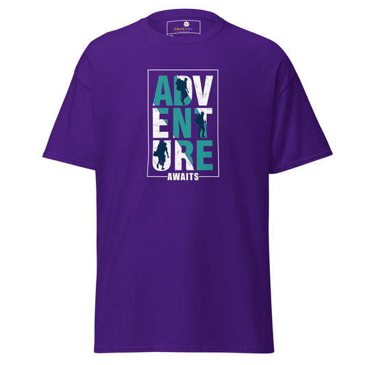Unisex classic t-shirt - ADVENTURE AWAITS - BIG