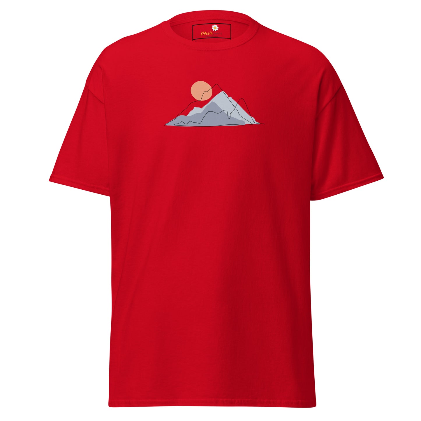 T-shirt classique pour homme - NATURE MOUNTAIN SUN - RÉGULIER