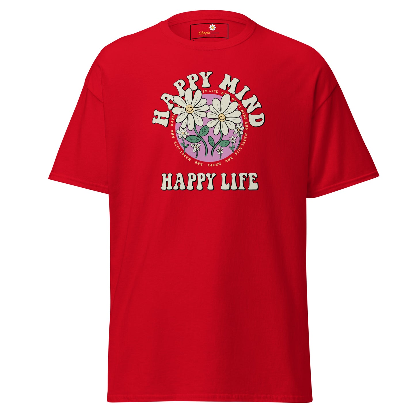 Unisex classic t-shirt - POSITIVE HAPPY MIND LIFE - REGULAR