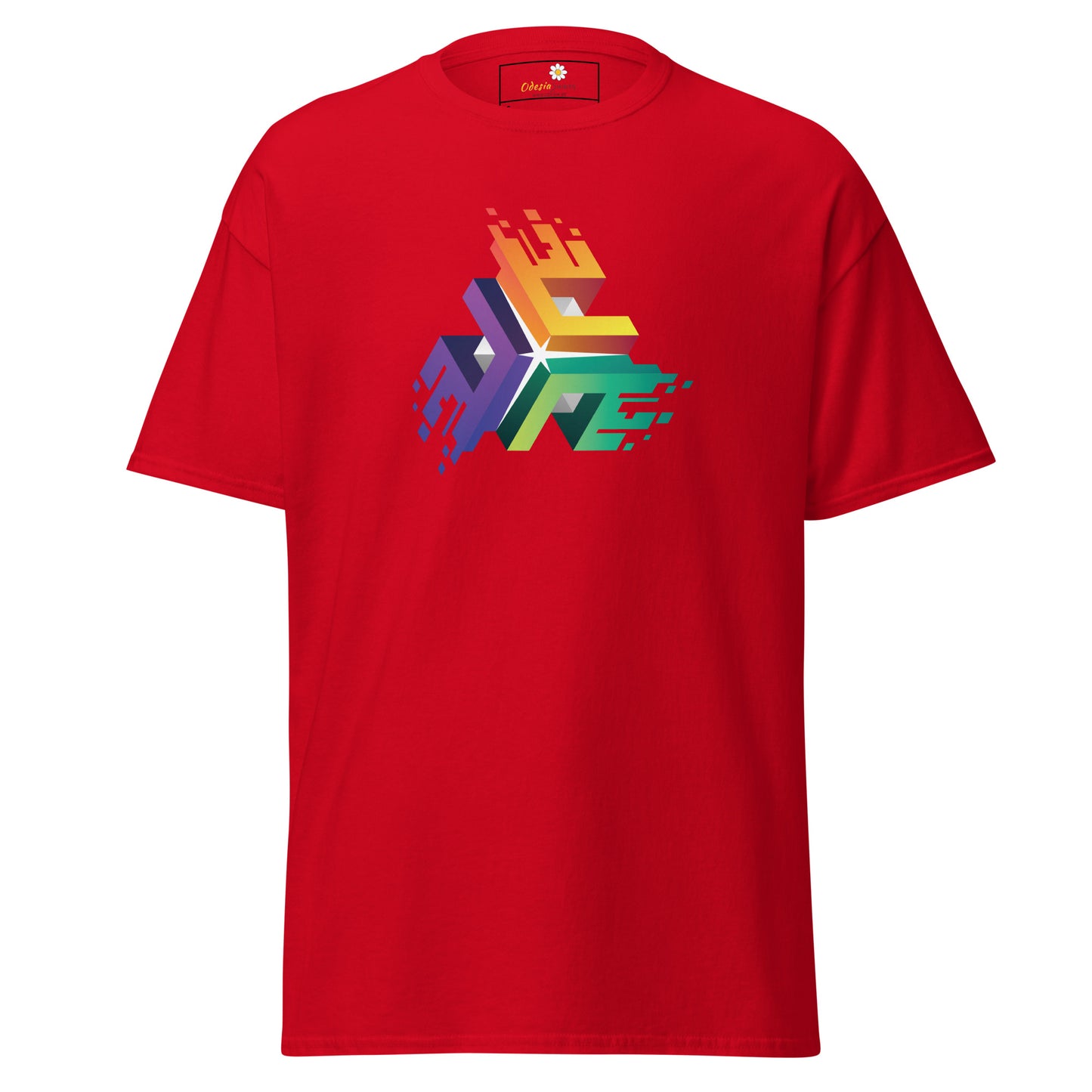 T-shirt classique unisexe - CUBES DE COULEURS ABSTRAITS - RÉGULIER