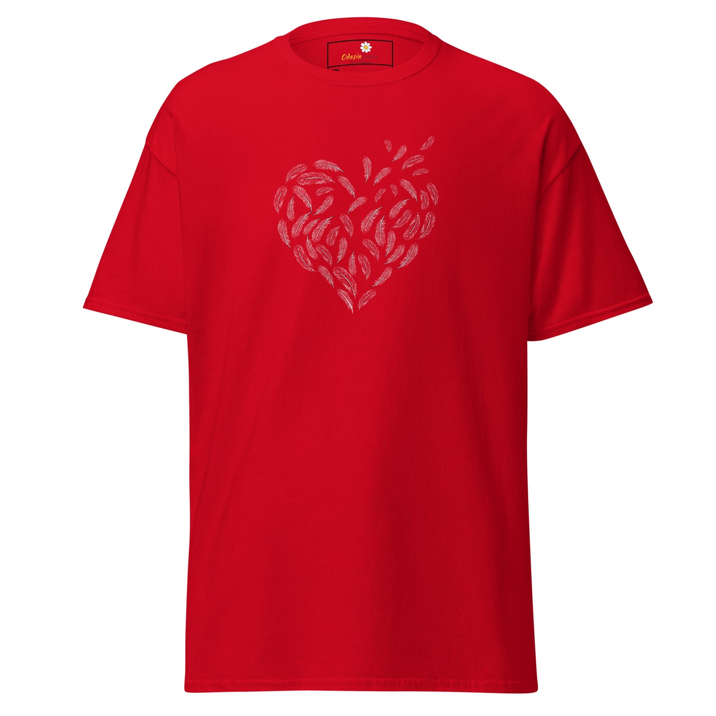 Unisex classic t-shirt - ABSTRACT HEART FEATHER - BIG