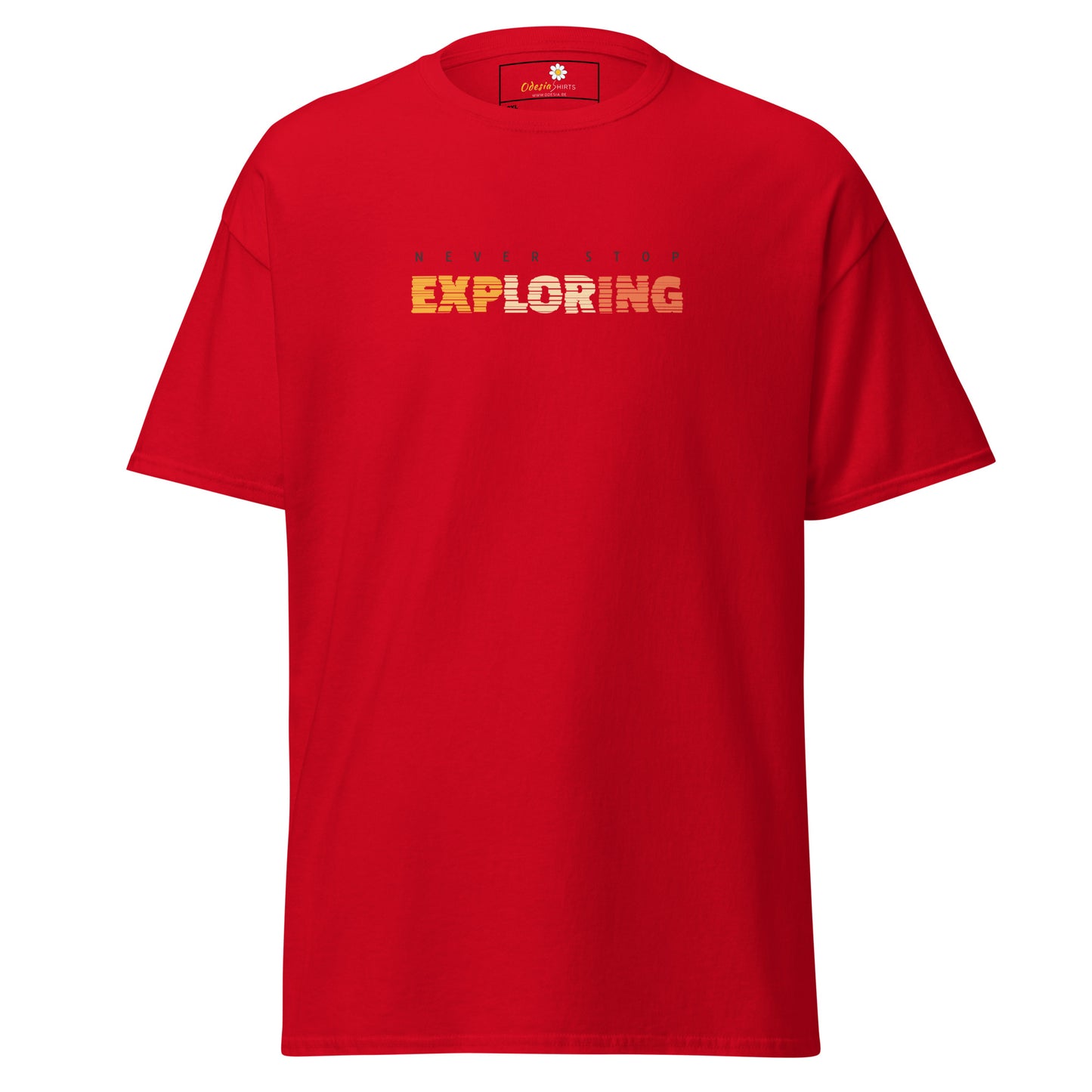 Unisex classic t-shirt - ADVENTURE TEXT NEVER STOP EXPLORING - BIG