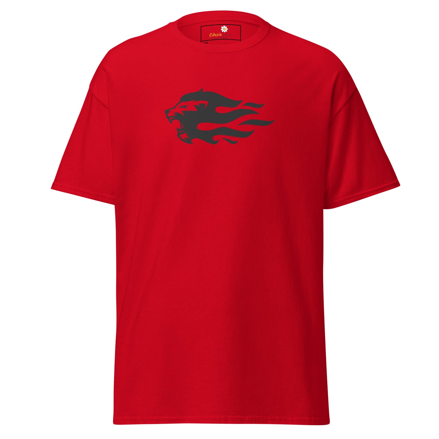 Klassiek heren t-shirt - WILDLIFE LION HEAD FLAME - GROOT