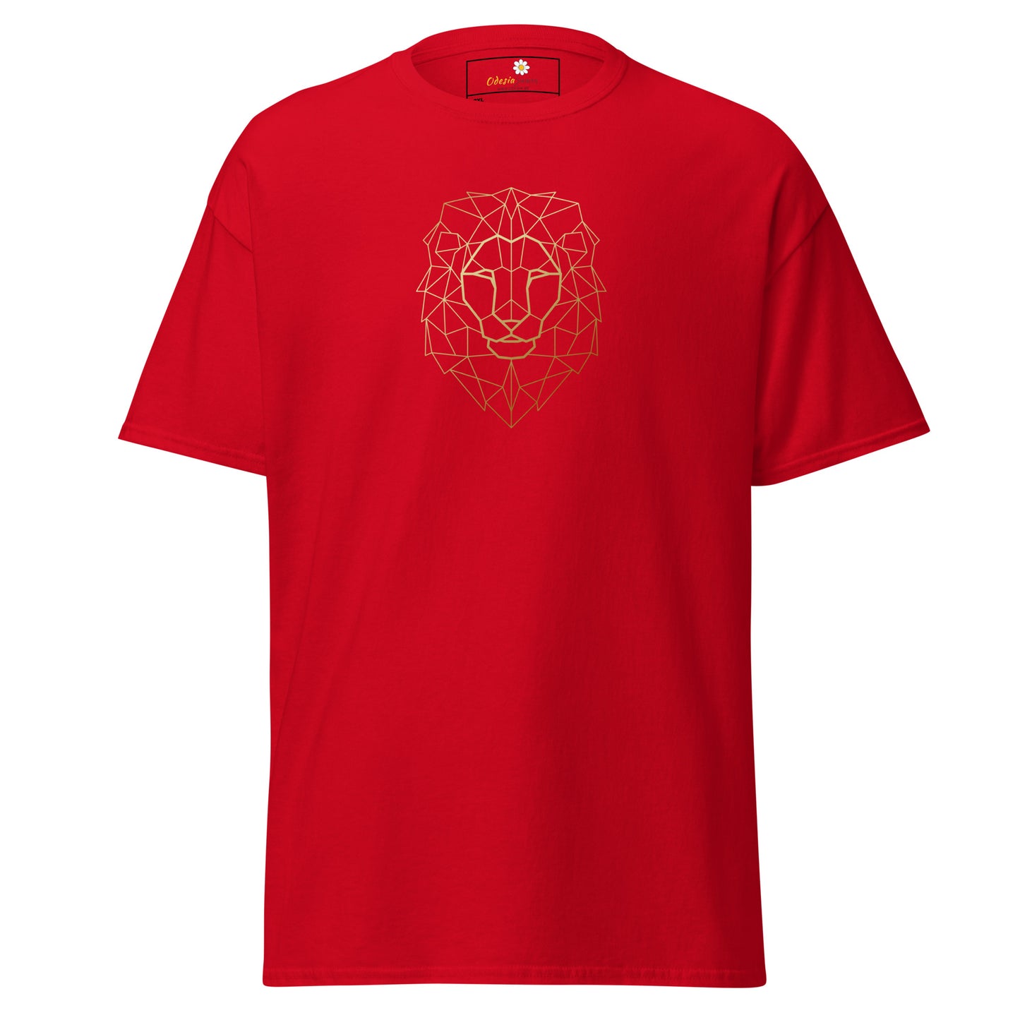 Klassiek heren t-shirt - WILDLIFE LION HEAD LINES - GROOT